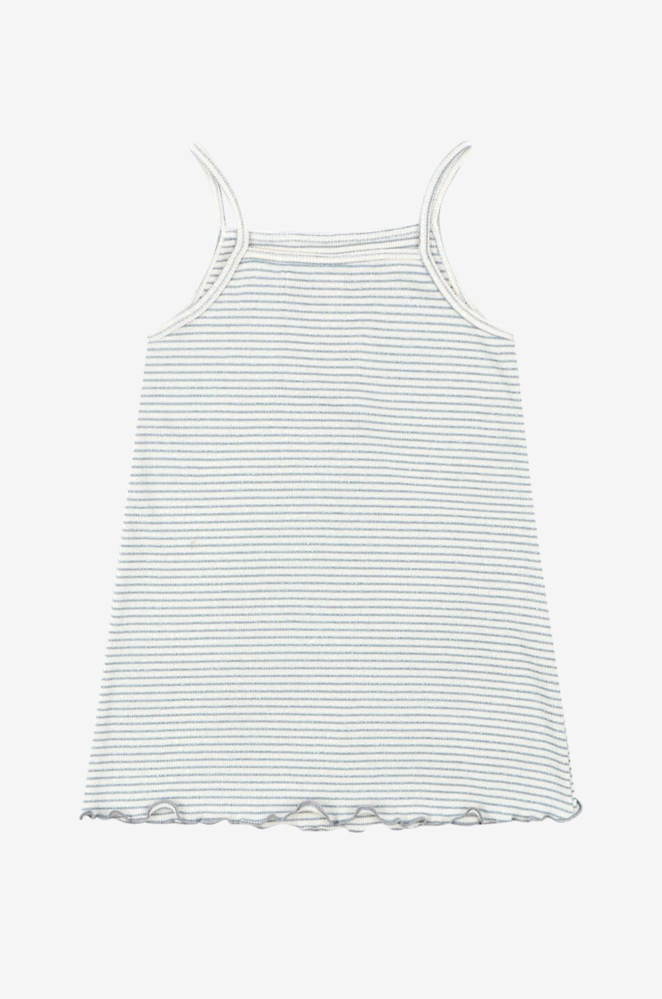 KONGES SLØJD Roli embroidered striped jersey strap dress Girl LIGHT BLUE 2