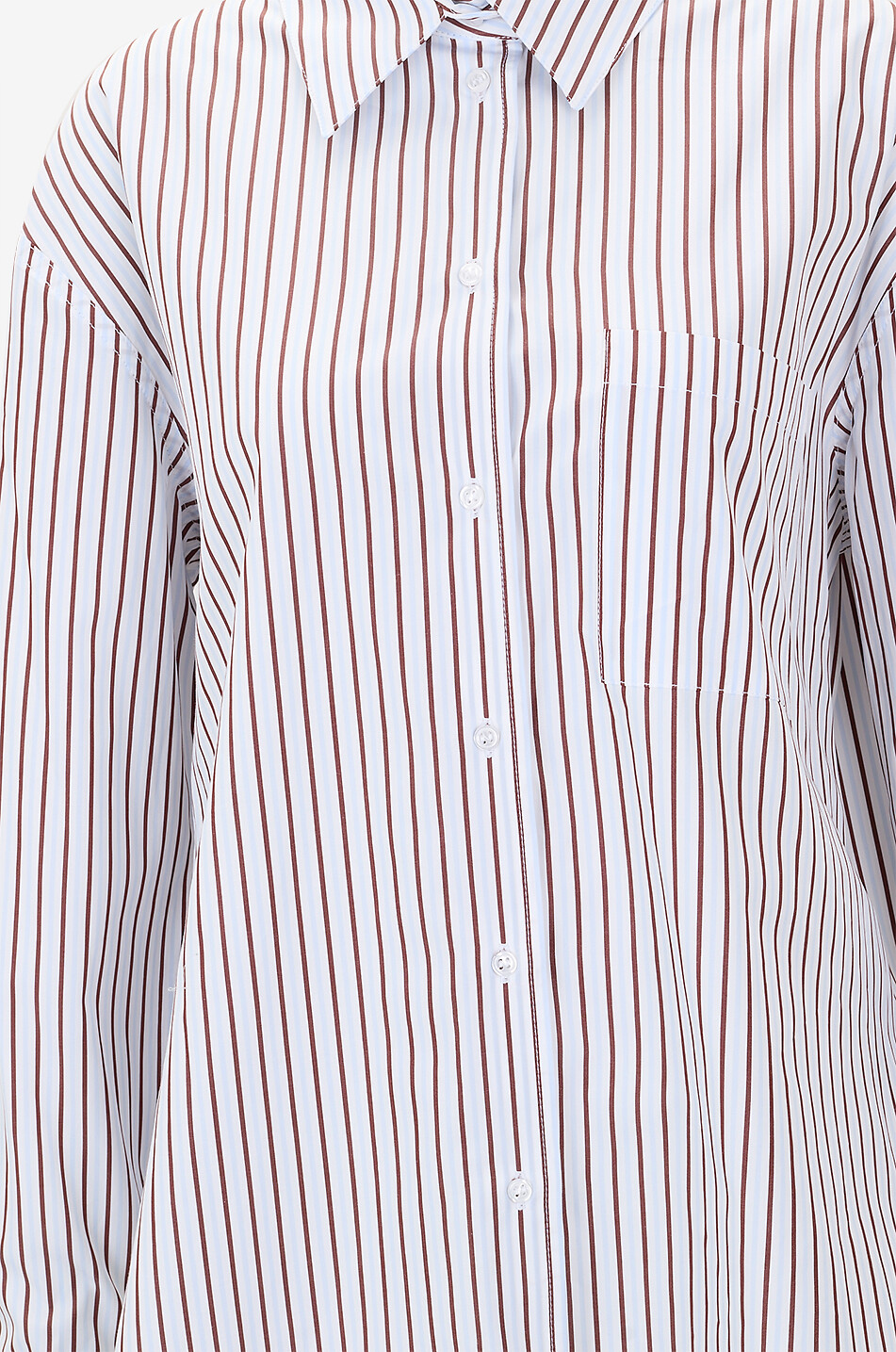 LOULOU DE SAISON Maud oversized striped cotton poplin shirt Women MULTI COLOURED 3