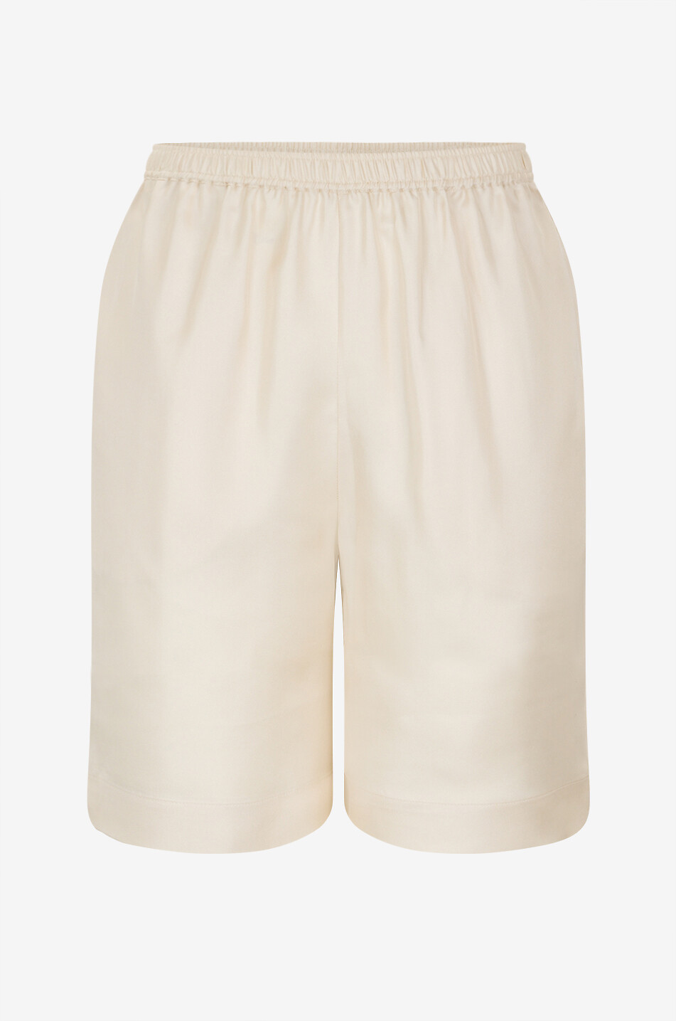 LOULOU DE SAISON Short ample en sergé de soie Zinia Femme BLANC CASSE 1