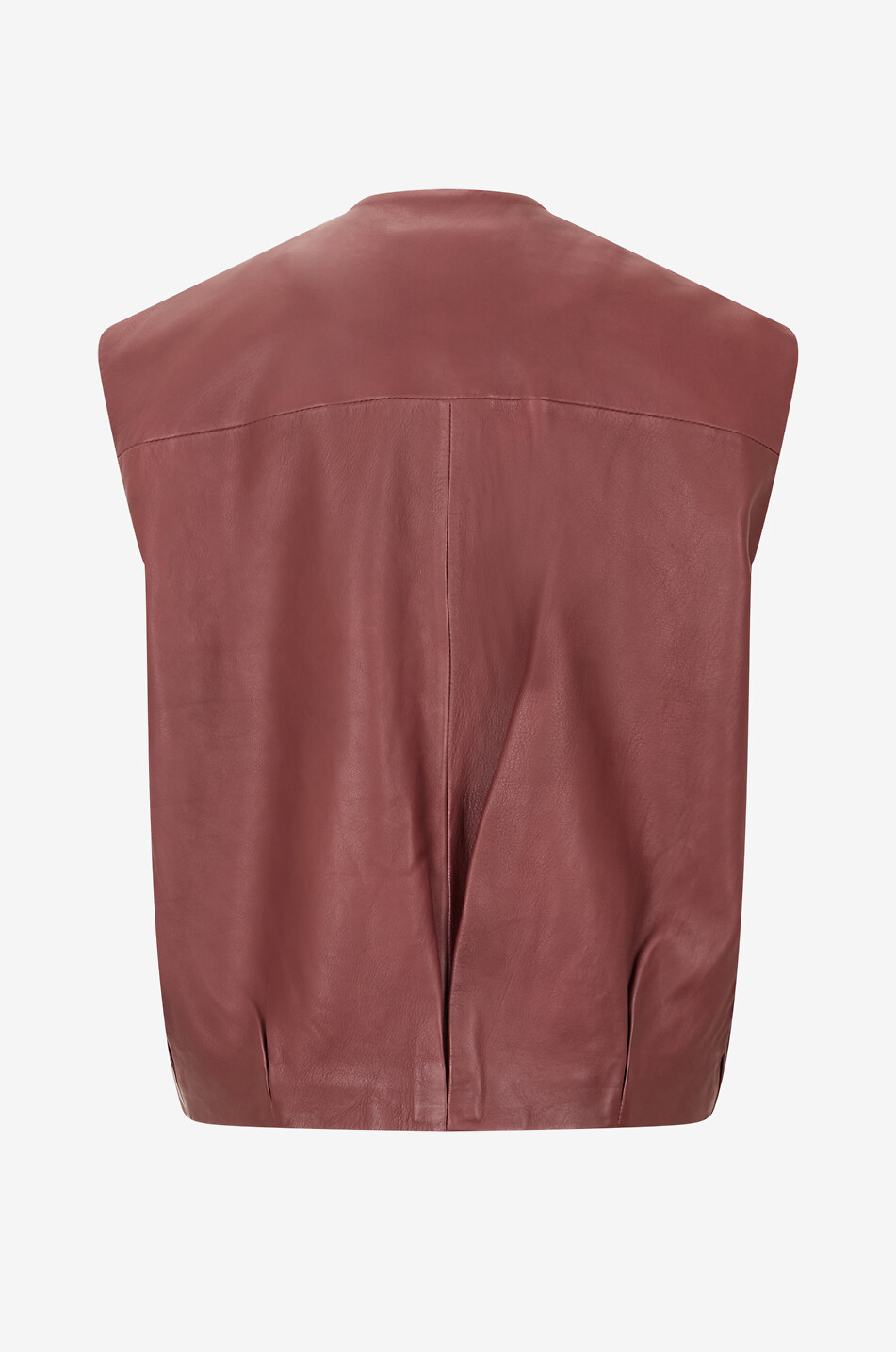 BONGENIE Ärmellose Weste aus Lammfell Daniela Damen DUNKELROT 2