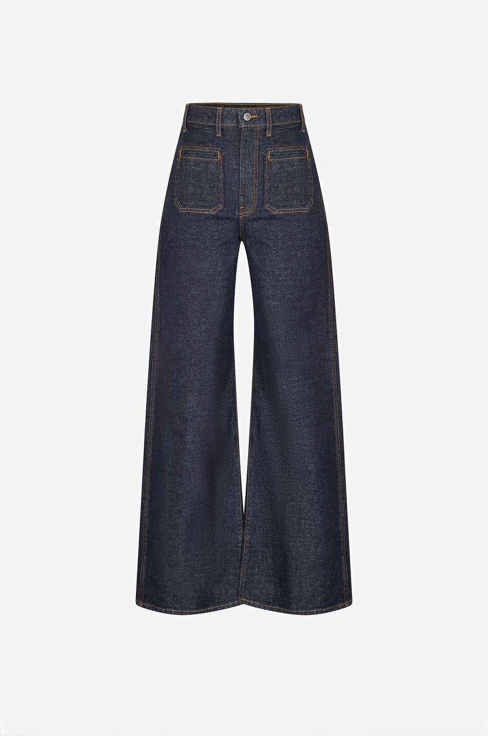 Delmonico cotton denim wide-leg jeans