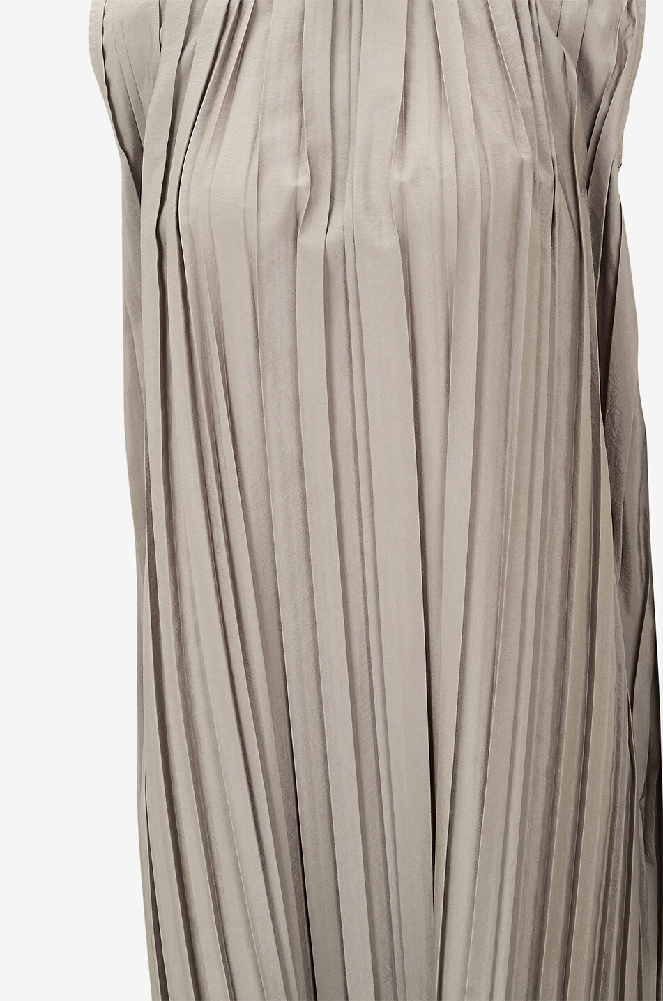 LIS LAREIDA Ausgestelltes Midi-Kleid mit Rundhalsausschnitt aus Crêpe Donatella Damen HELLES KHAKI 4