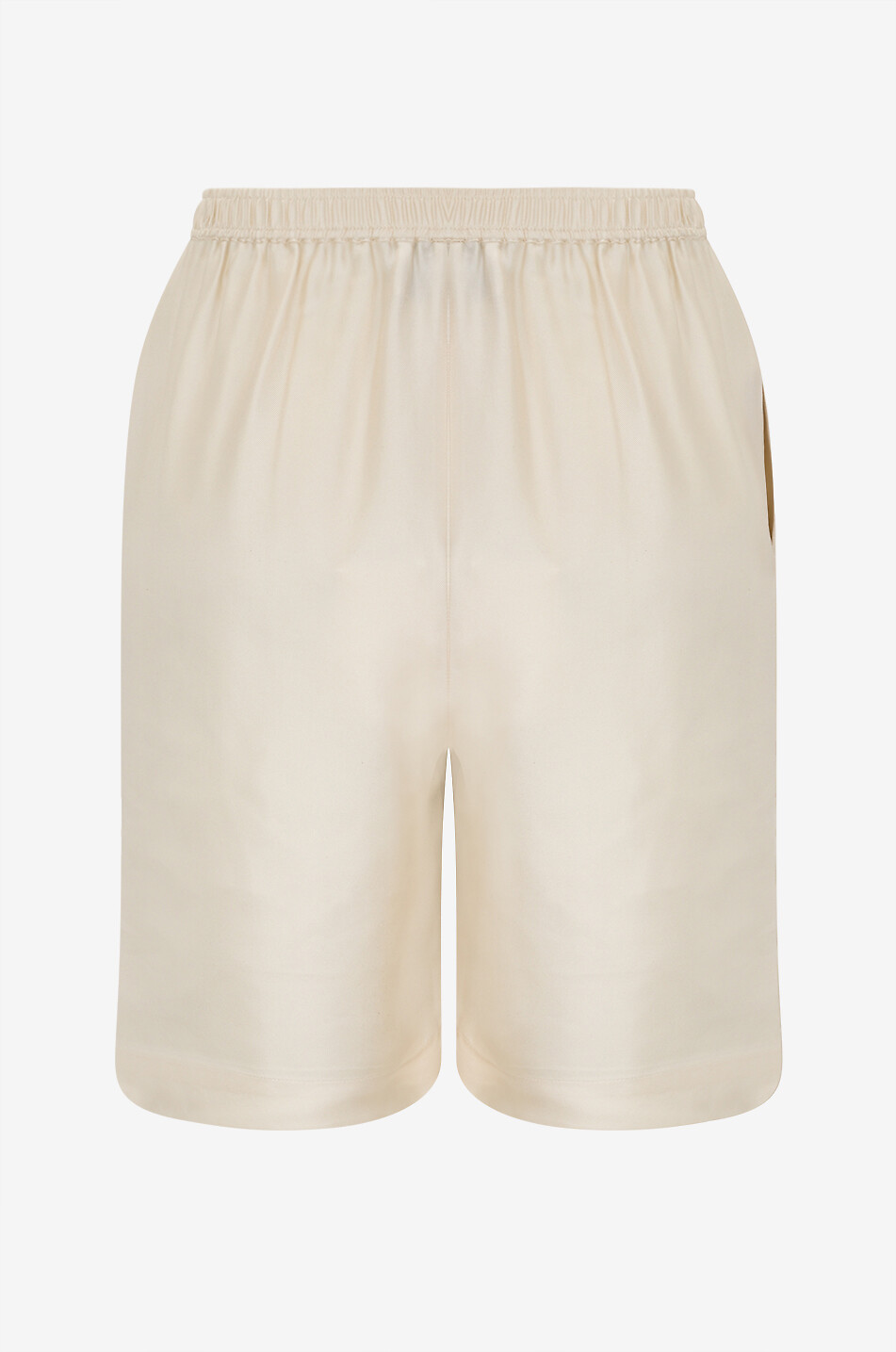 LOULOU DE SAISON Short ample en sergé de soie Zinia Femme BLANC CASSE 2