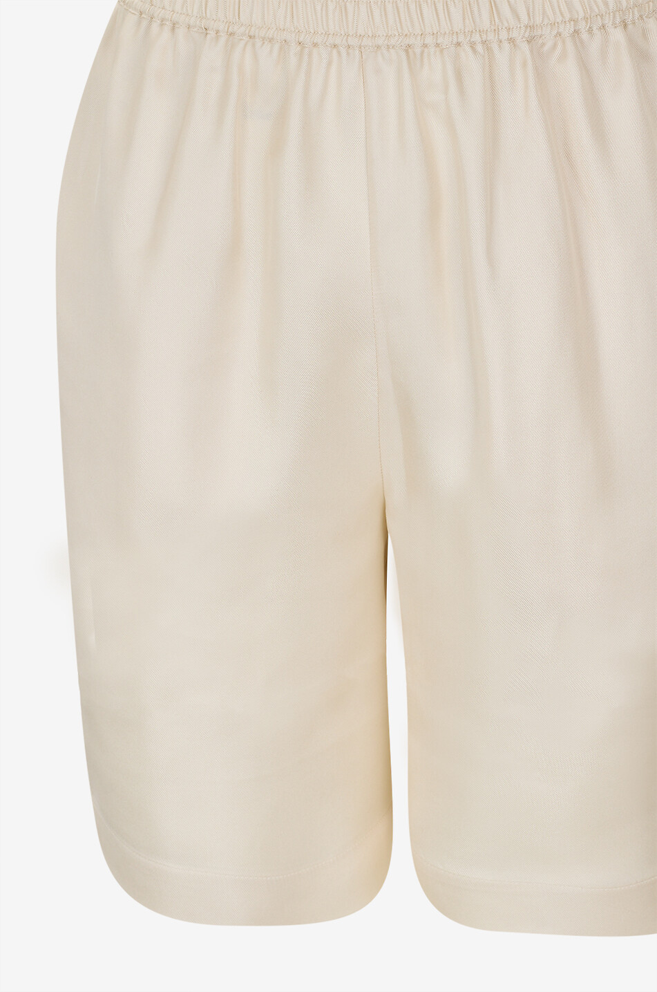 LOULOU DE SAISON Short ample en sergé de soie Zinia Femme BLANC CASSE 3
