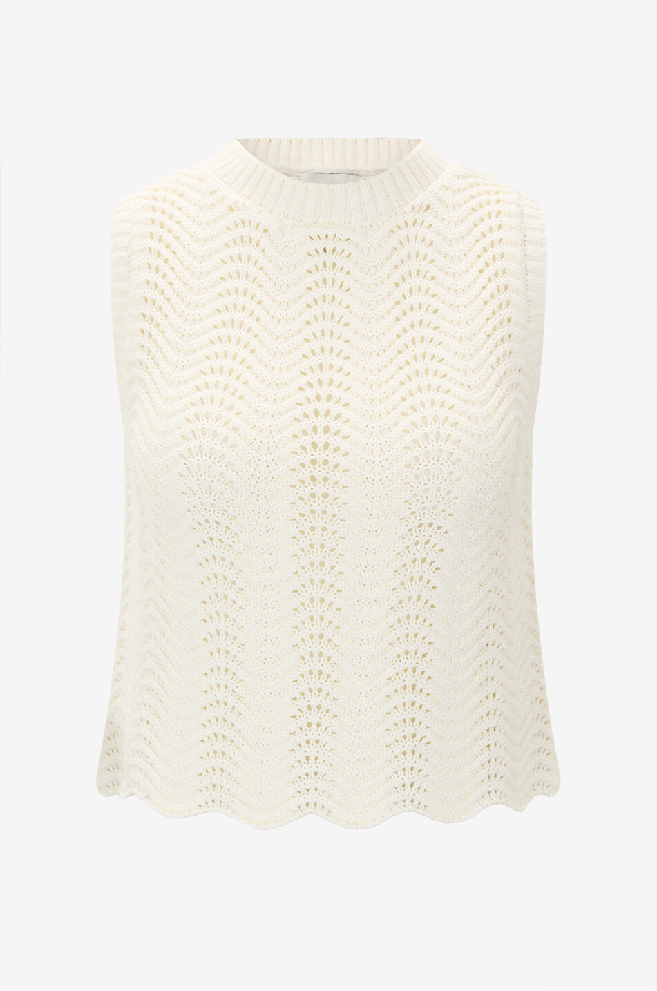 Top sans manches en coton au crochet Vittoria
