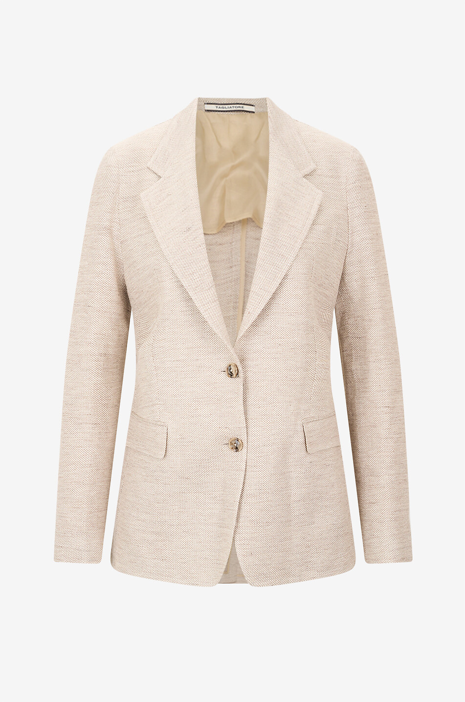 TAGLIATORE Taillierter Blazer aus Leinen und Baumwolle Parigi Damen BEIGE 1