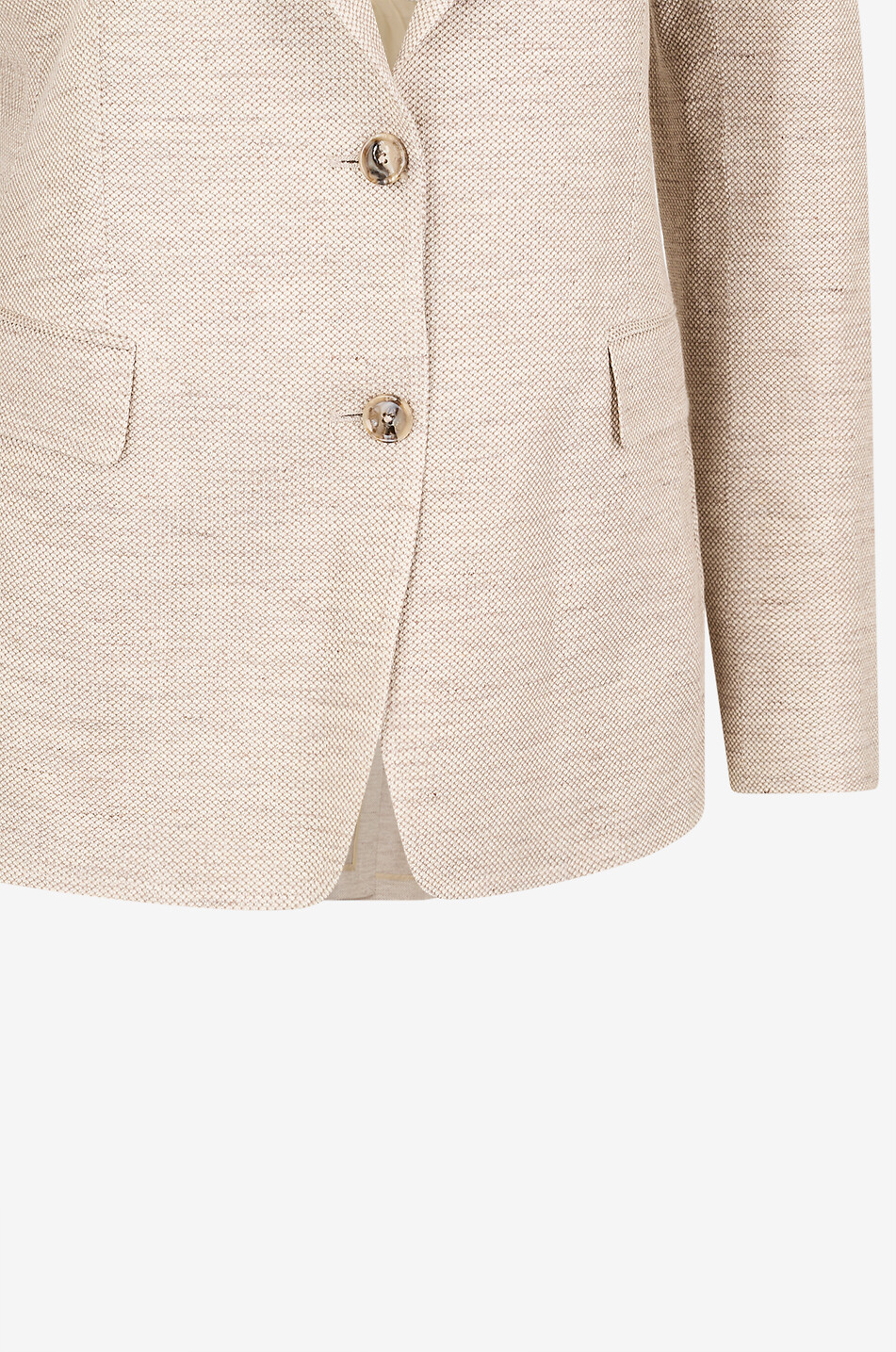 TAGLIATORE Taillierter Blazer aus Leinen und Baumwolle Parigi Damen BEIGE 3