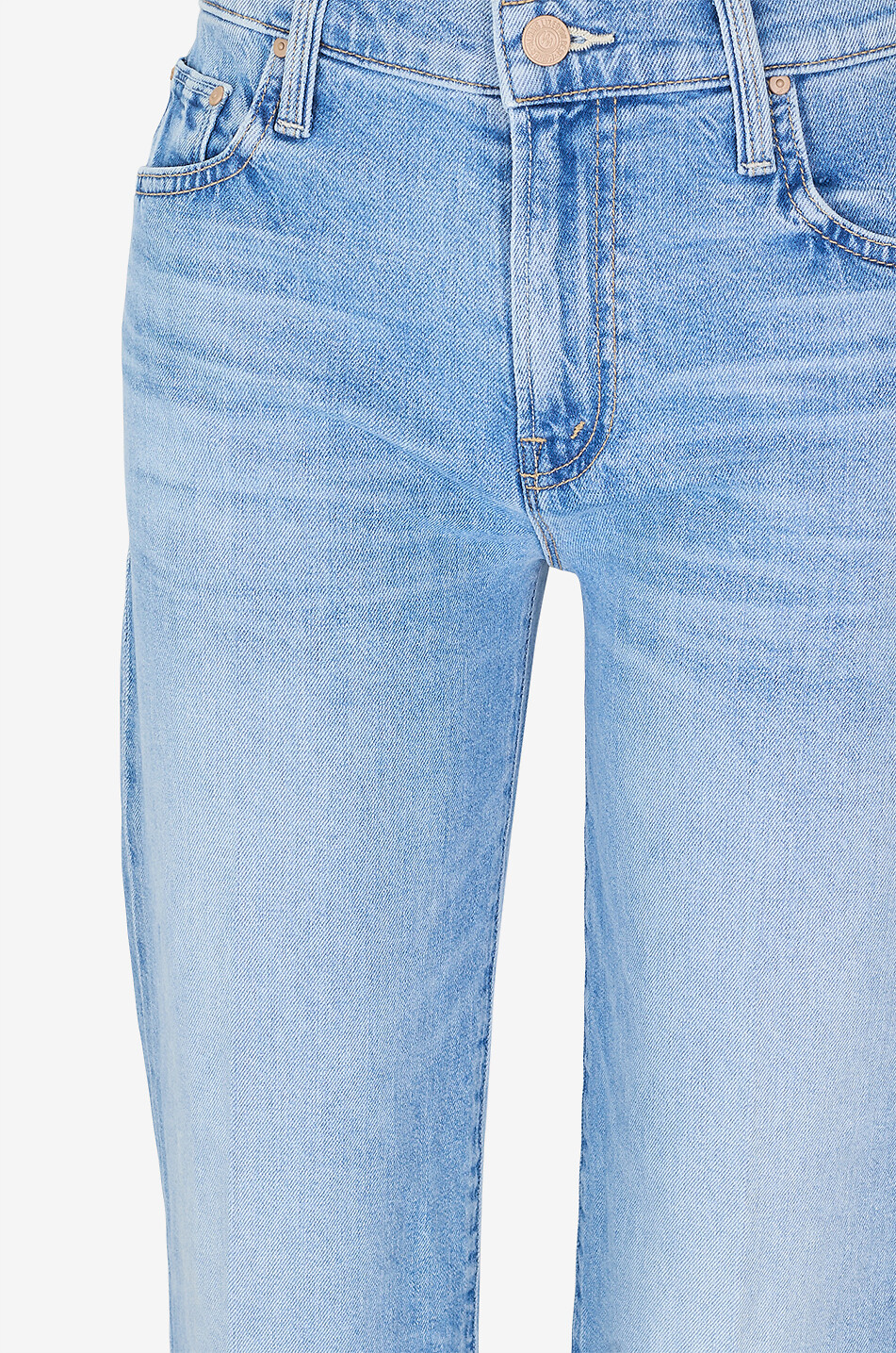 MOTHER Gerade Jeans aus Baumwolle The Mid Rise Rambler Come Back Kid Damen HELLBLAU 3