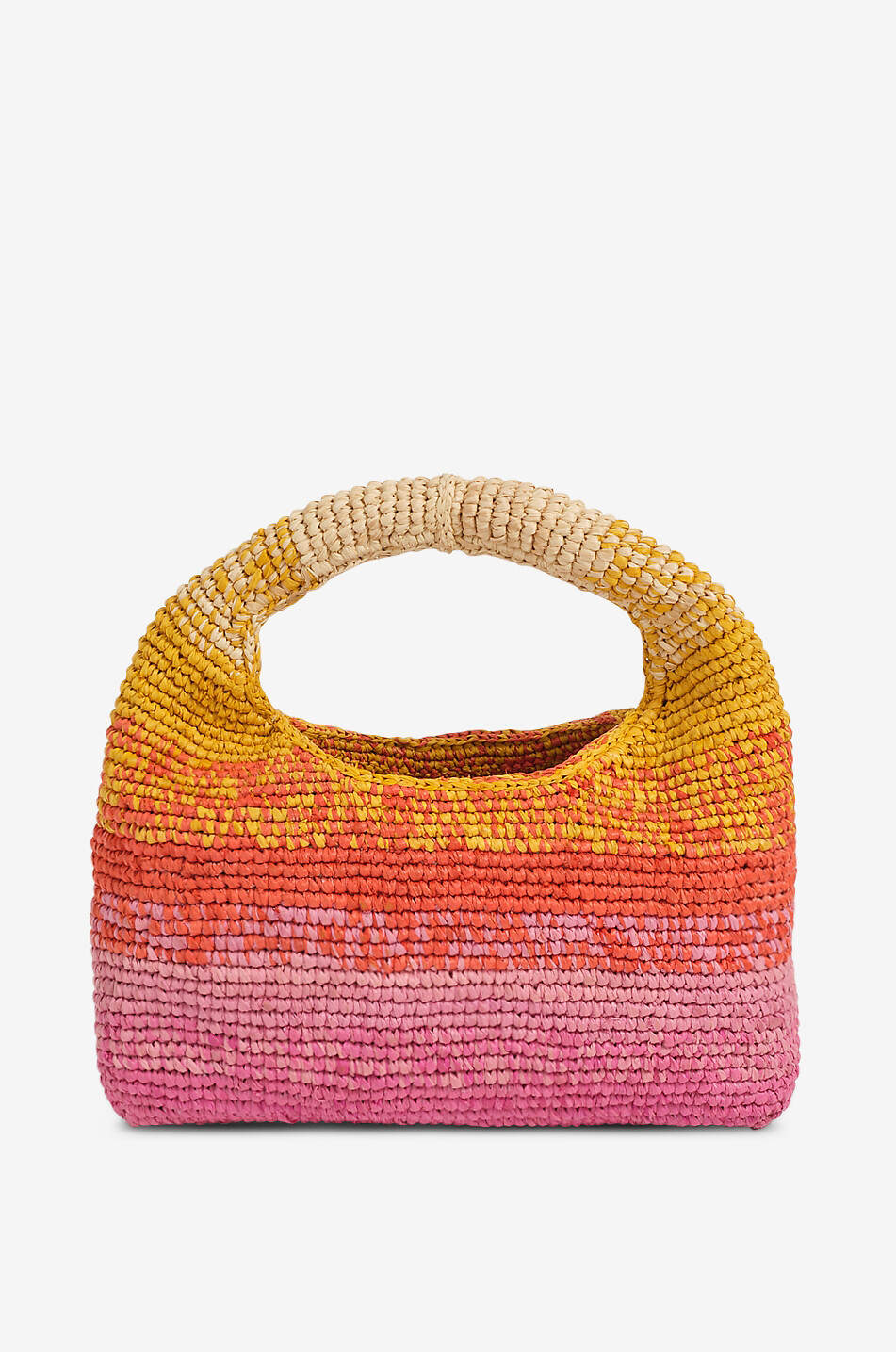 Sac à main en raphia tie and dye Halfmoon