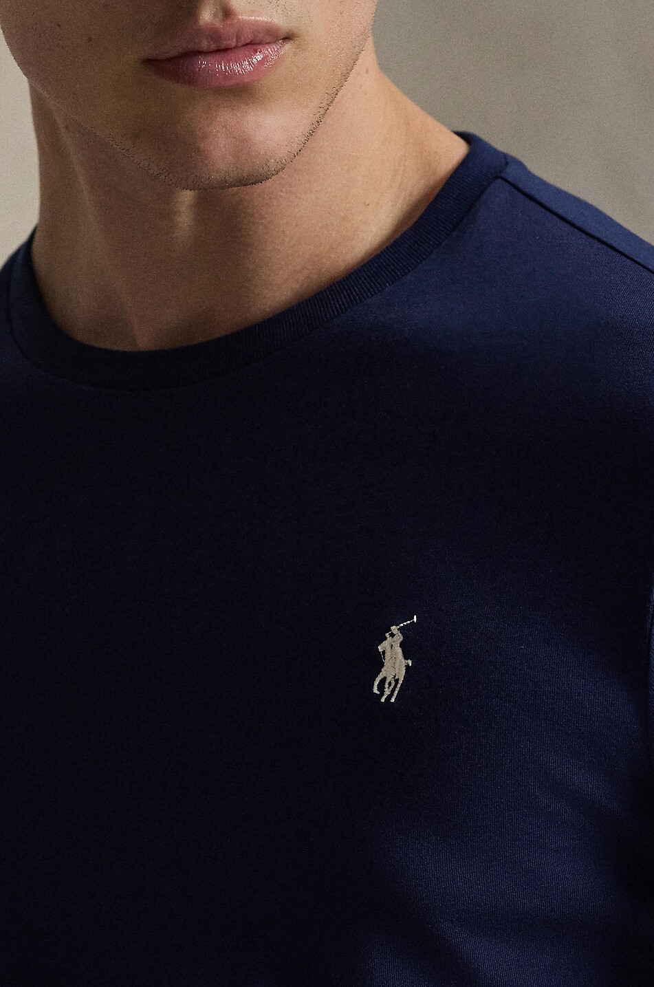 POLO RALPH LAUREN Custom Slim Fit Pony short-sleeved jersey crewneck T-shirt Men DARK BLUE 4