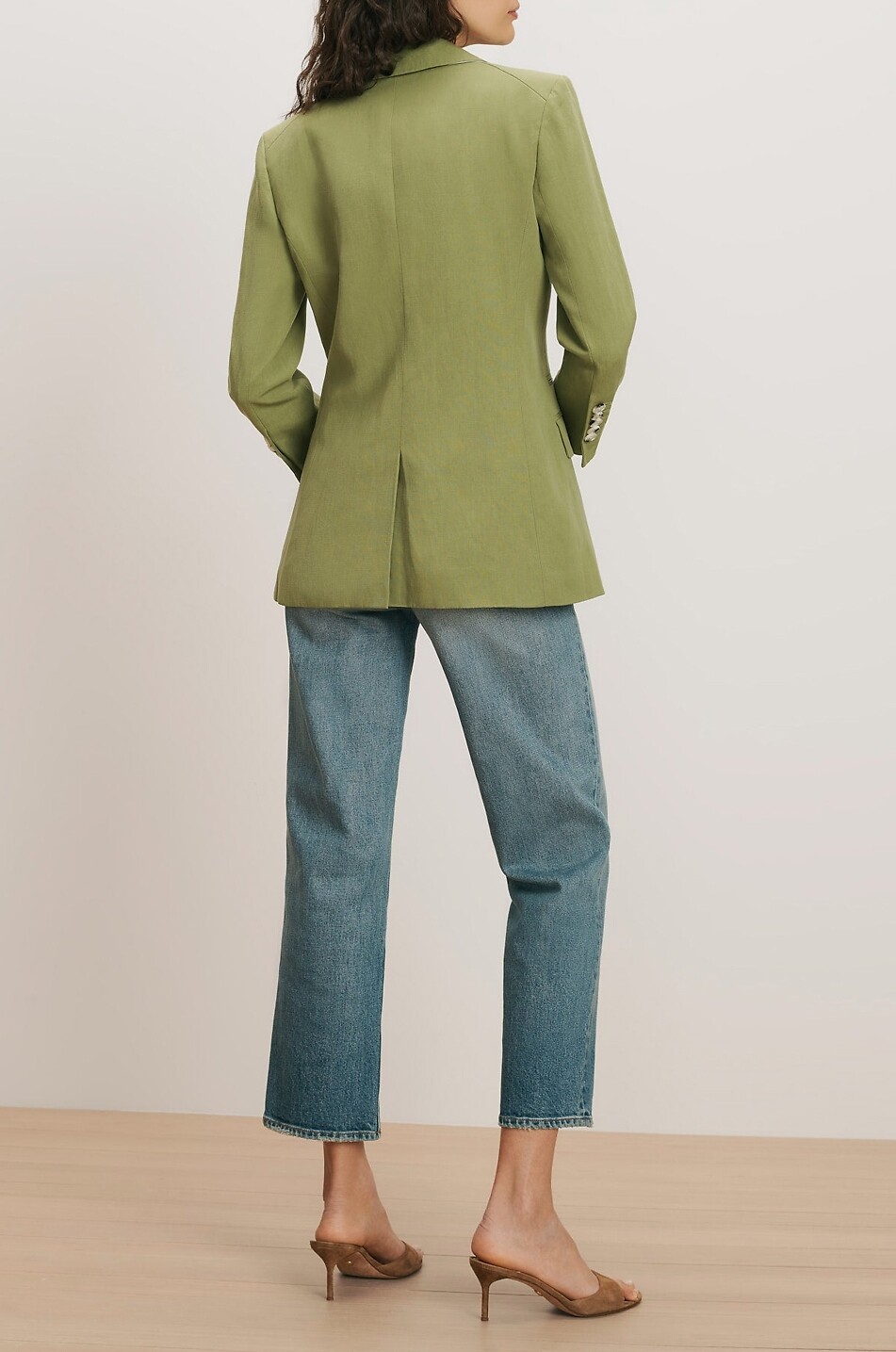 VERONICA BEARD Taillierter Blazer aus Leinen und Viskose Mcgowan Damen GRÜN 3