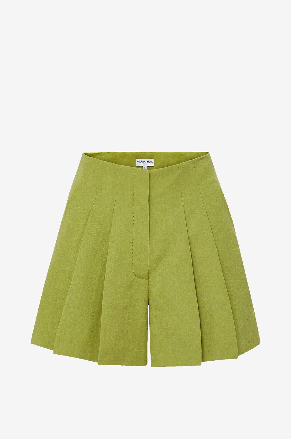 Short à plis pressés en lin et viscose Gables