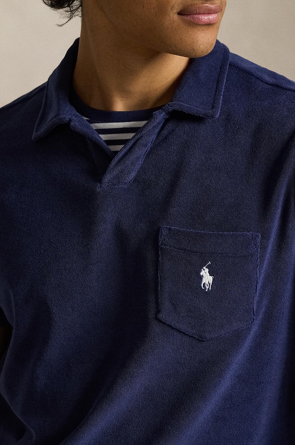 POLO RALPH LAUREN Polo à manches courtes en coton Homme BLEU FONCE 4