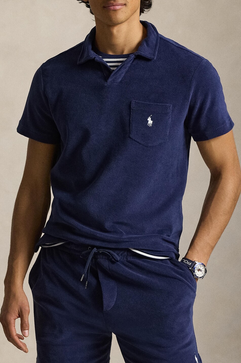 POLO RALPH LAUREN Polo à manches courtes en coton Homme BLEU FONCE 5