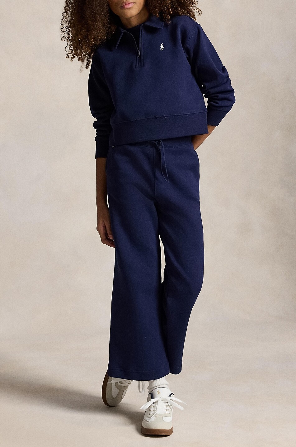 POLO RALPH LAUREN Girl's cotton blend polo neck sweatshirt Girl DARK BLUE 3