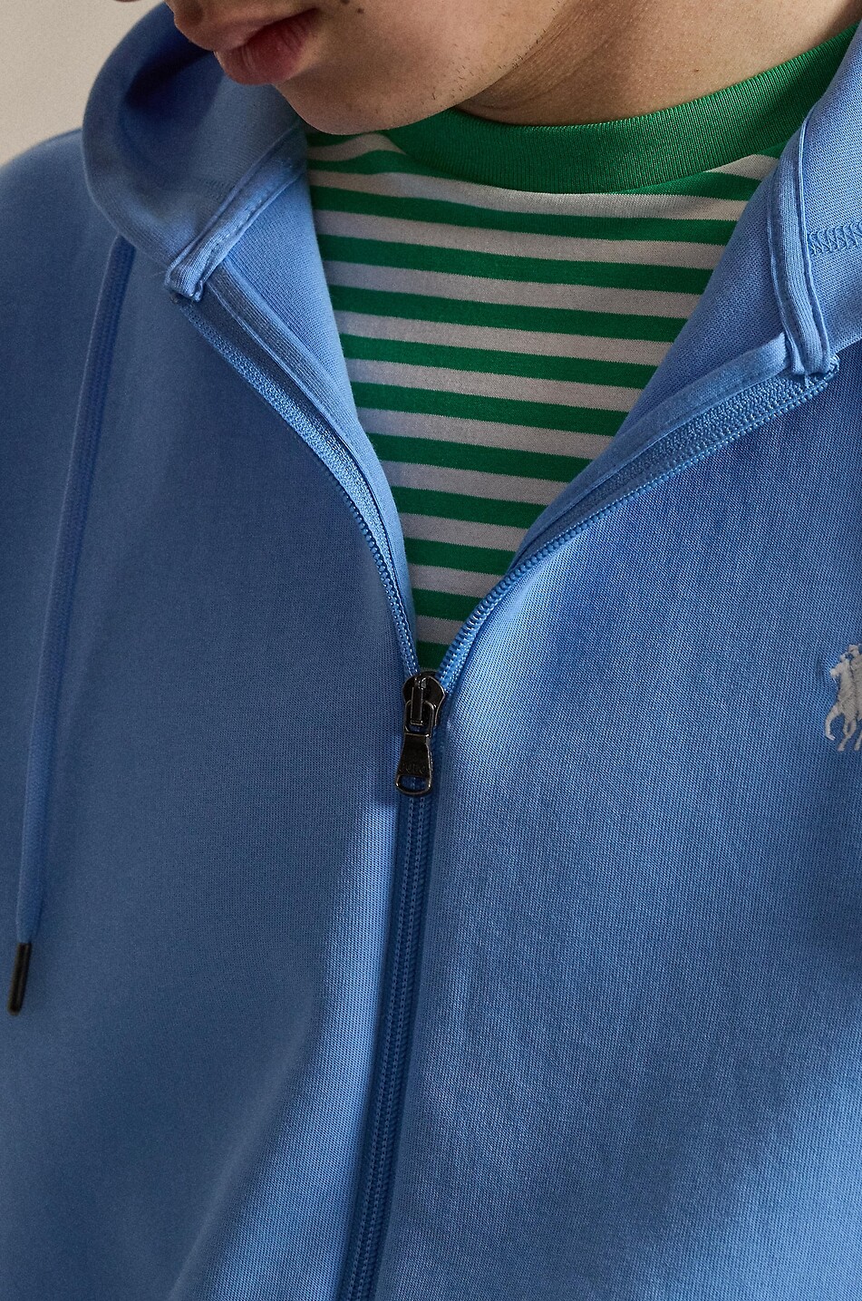 POLO RALPH LAUREN Double-Knit Pony hooded full-zip sweatshirt Men BLUE 4