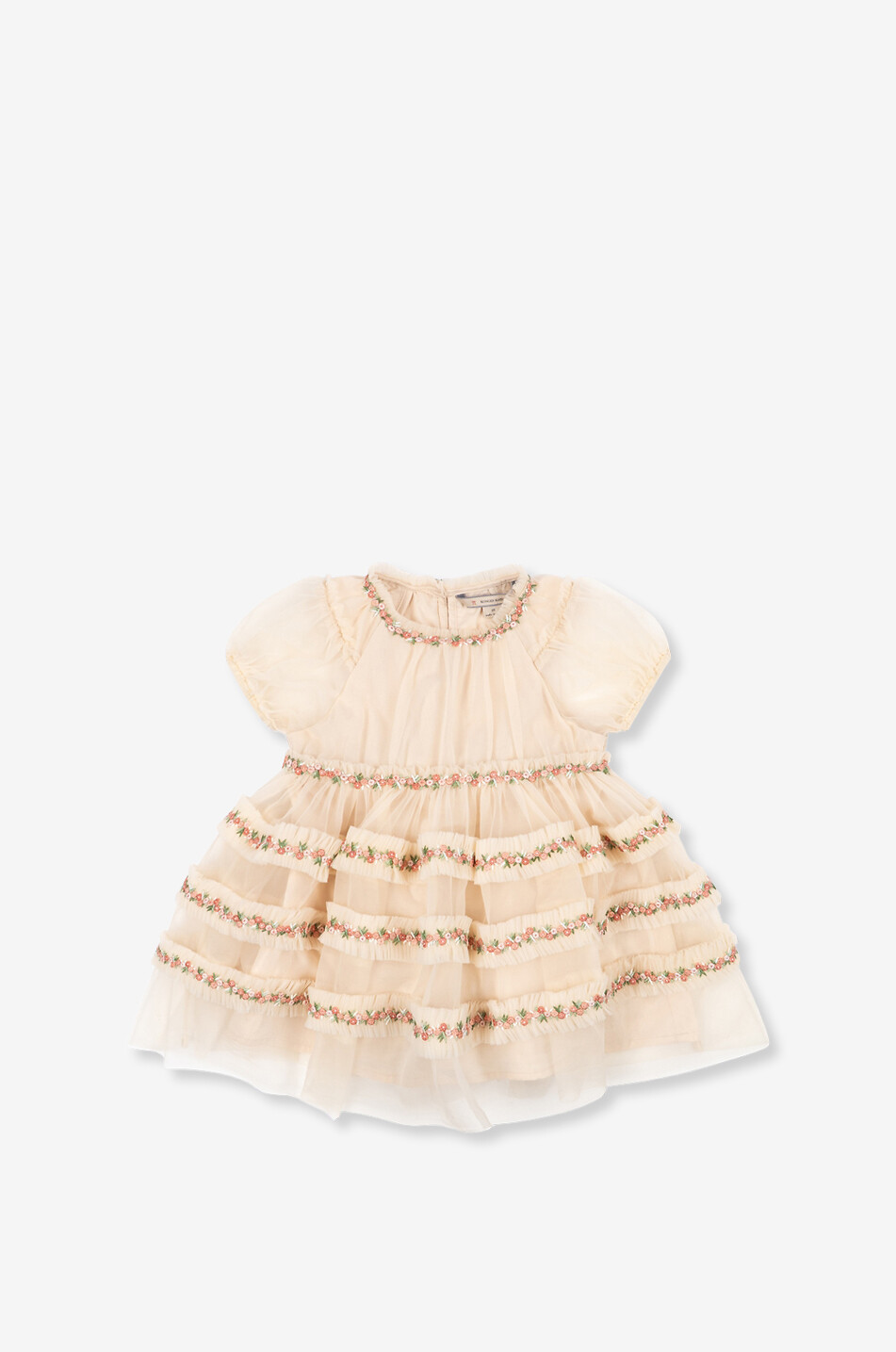 Joelle girl's short embroidered tulle dress