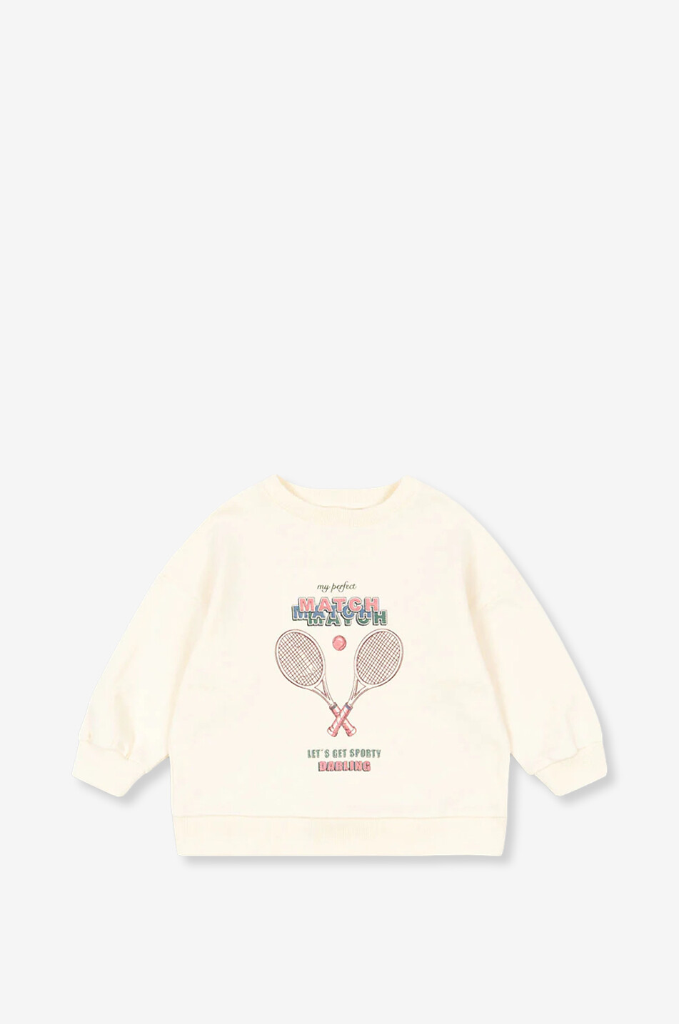 KONGES SLØJD Sweat-shirt fille en coton bio brodé Loupy Lou Fille BLANC CASSE 1