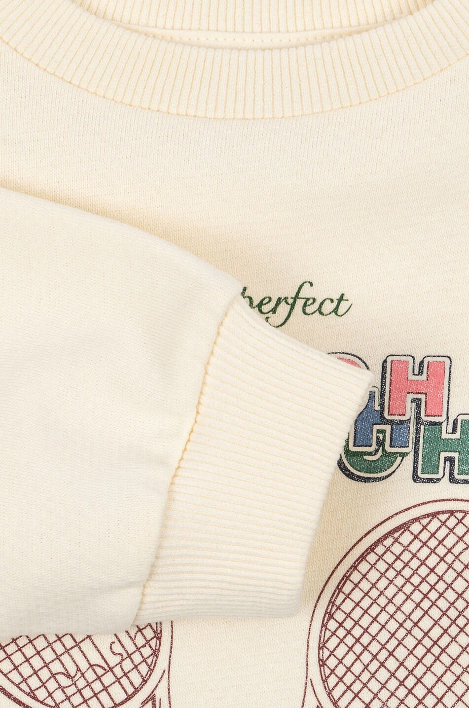 KONGES SLØJD Sweat-shirt fille en coton bio brodé Loupy Lou Fille BLANC CASSE 7