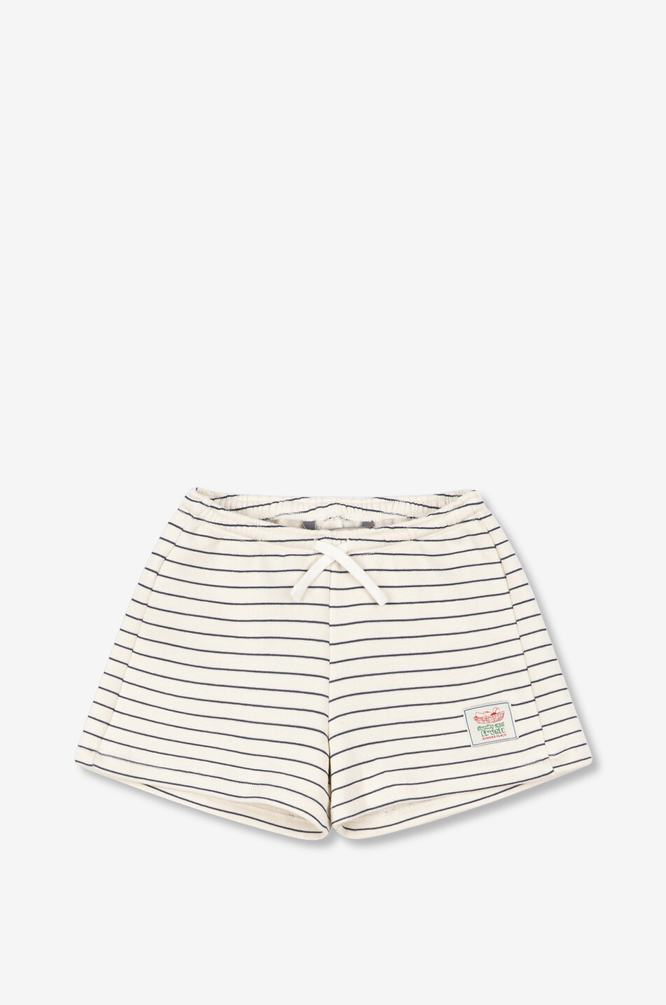 Short en coton bio rayé garçon en molleton Lou