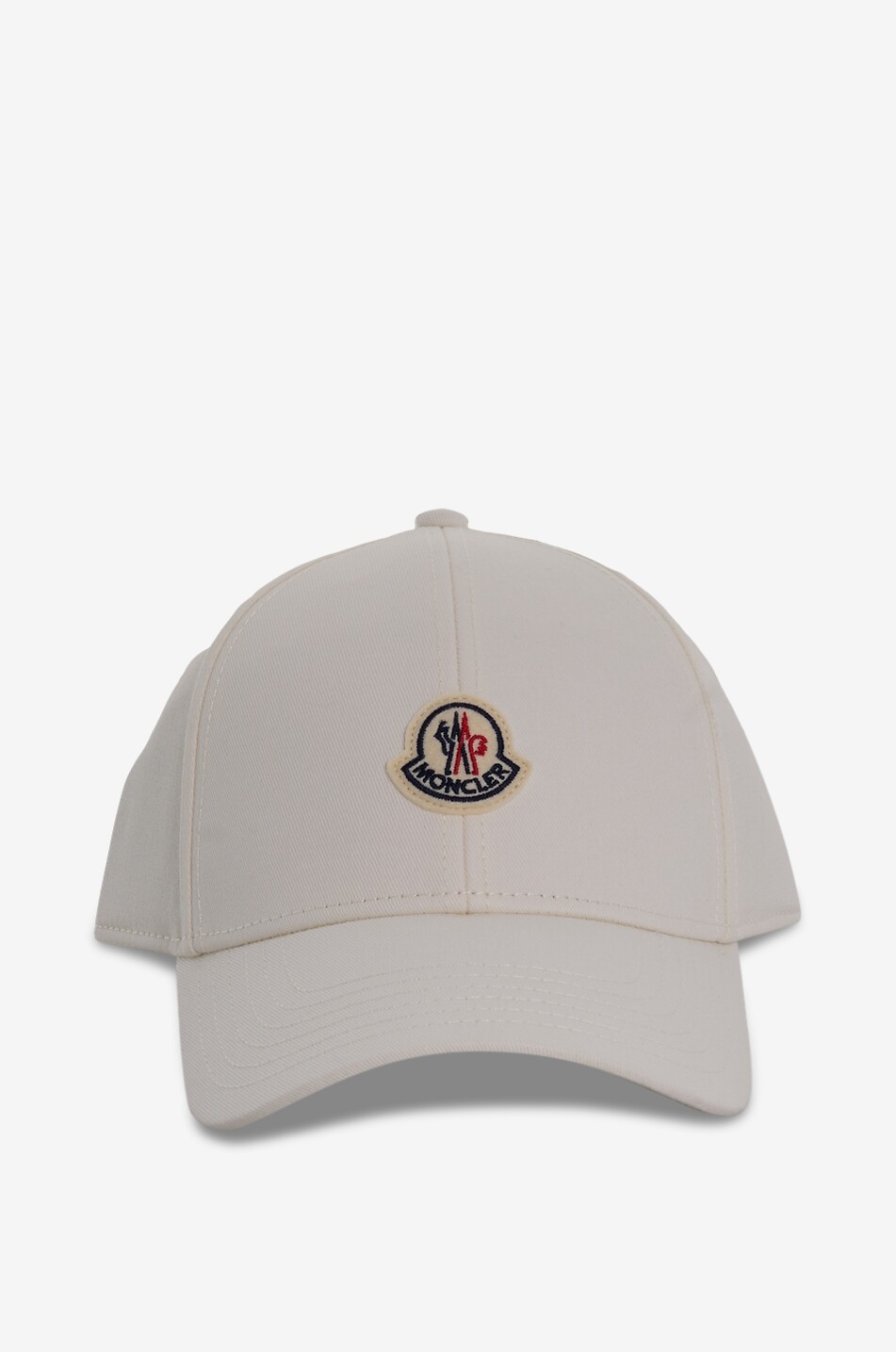 MONCLER Cap in cotton twill with embroidered logo Men WHITE 1