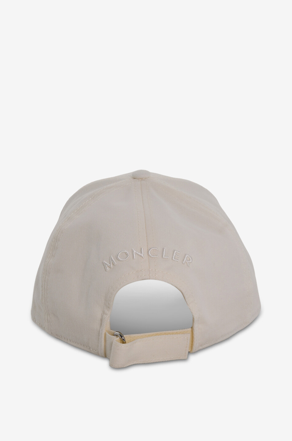 MONCLER Cap in cotton twill with embroidered logo Men WHITE 3