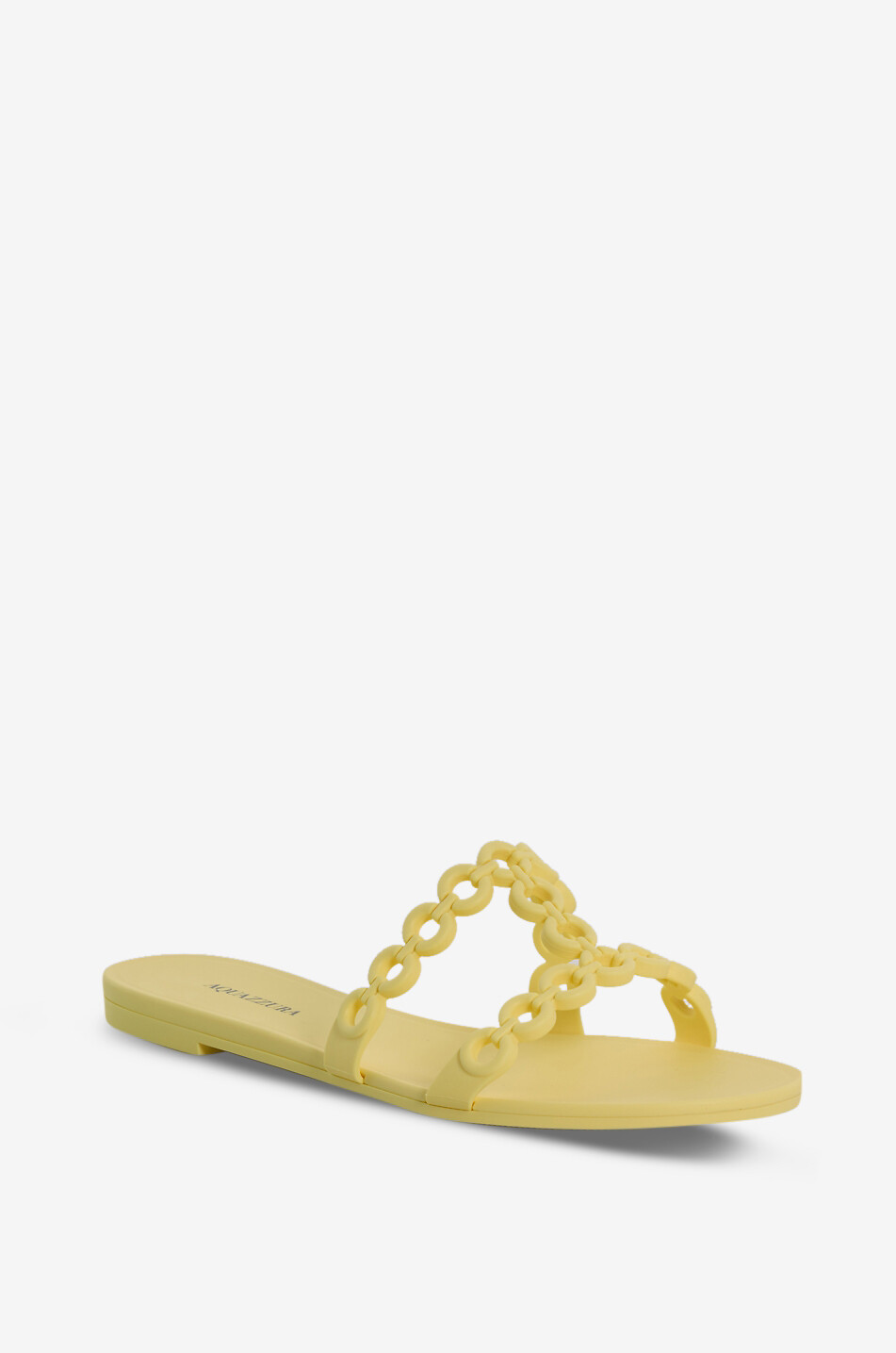 AQUAZZURA Infinity Chain Jelly flat PVC chain mules Women LIGHT YELLOW 1