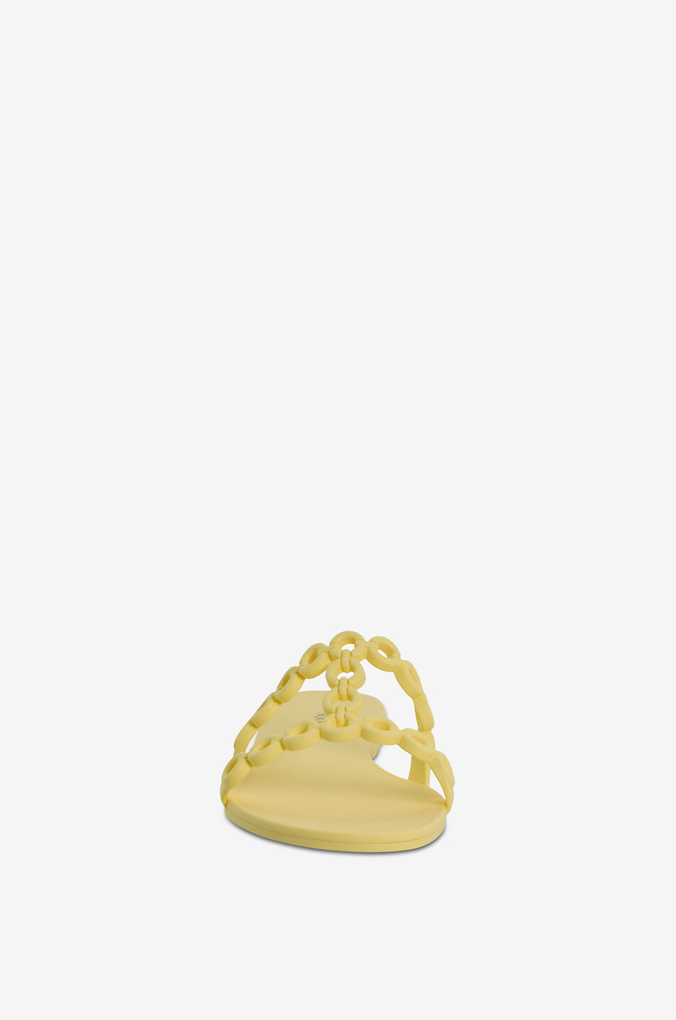 AQUAZZURA Infinity Chain Jelly flat PVC chain mules Women LIGHT YELLOW 2