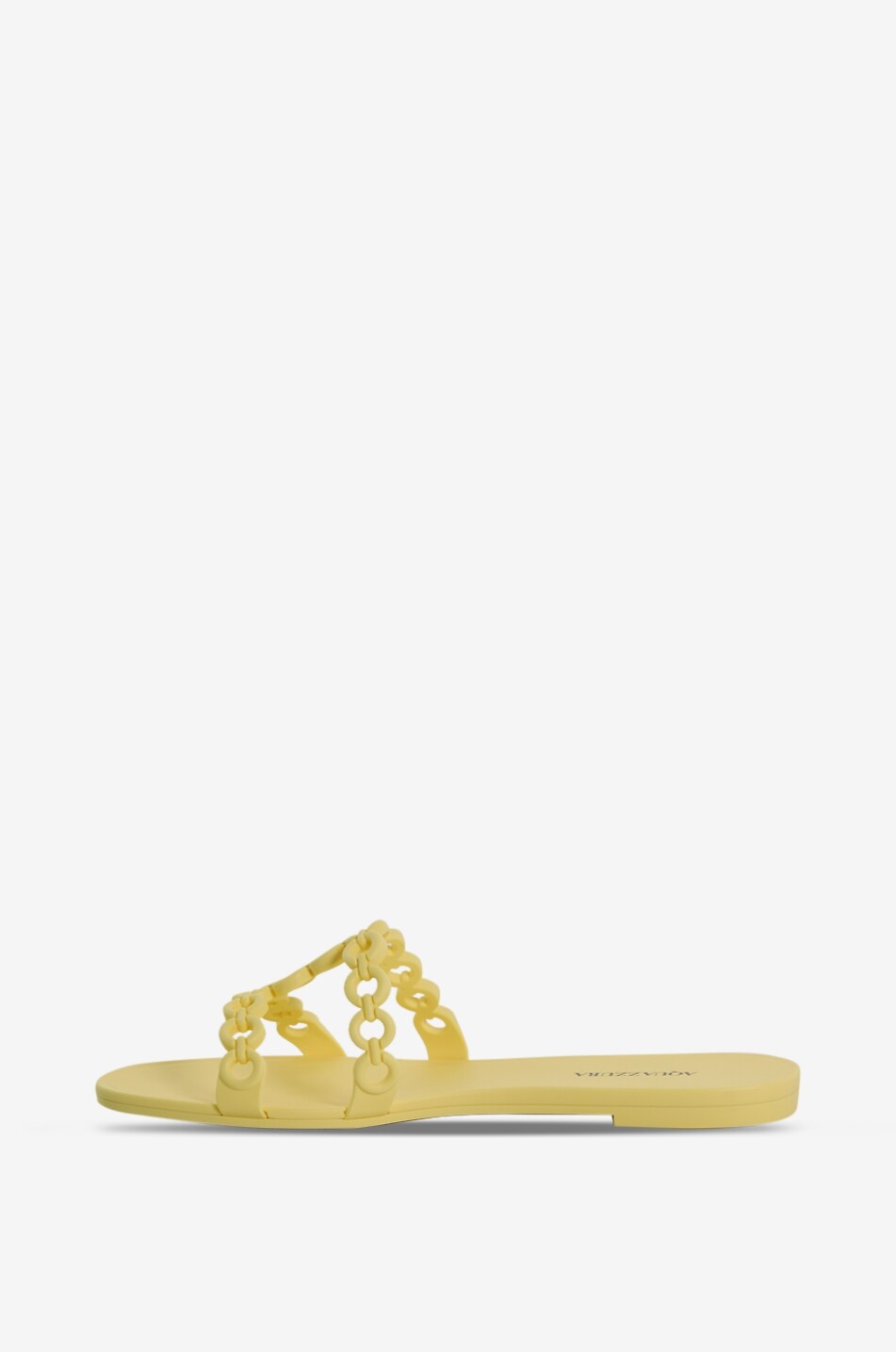 AQUAZZURA Infinity Chain Jelly flat PVC chain mules Women LIGHT YELLOW 3