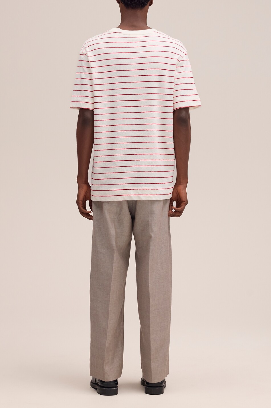 NN07 T-Shirt mit Rundhalsausschnitt gestreift aus Baumwolle Pedro Herren ROT 3