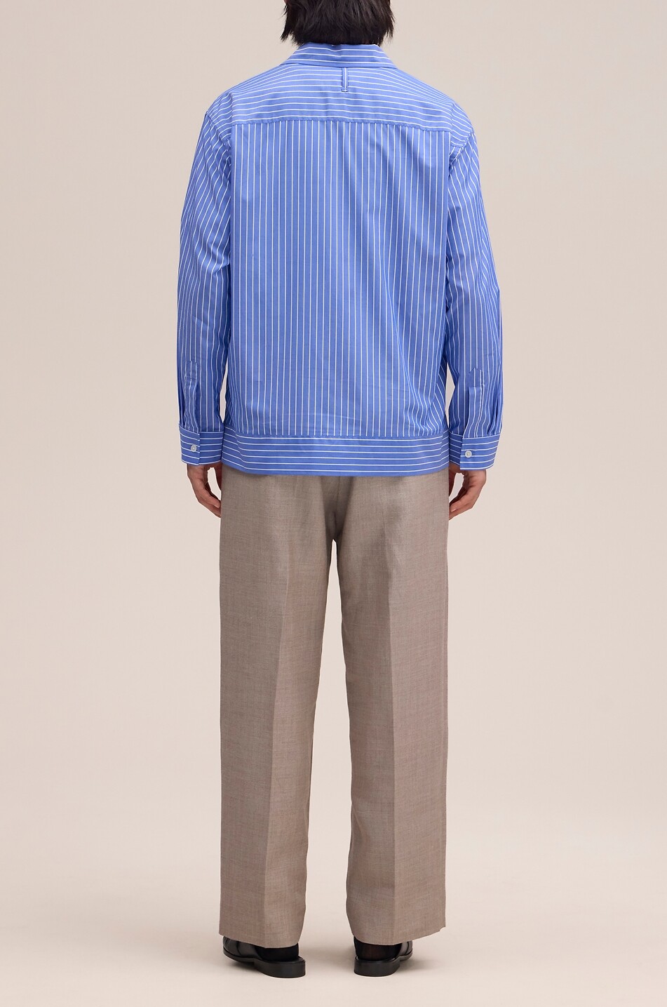 NN07 Reed striped cotton straight-fit shirt Men BLUE 3