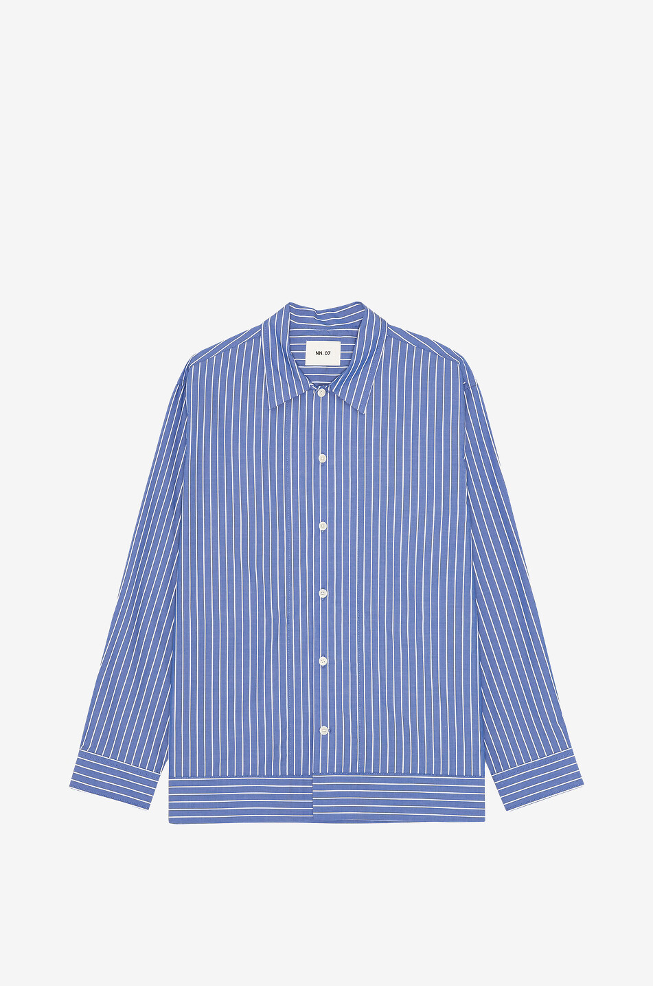 Reed striped cotton straight-fit shirt