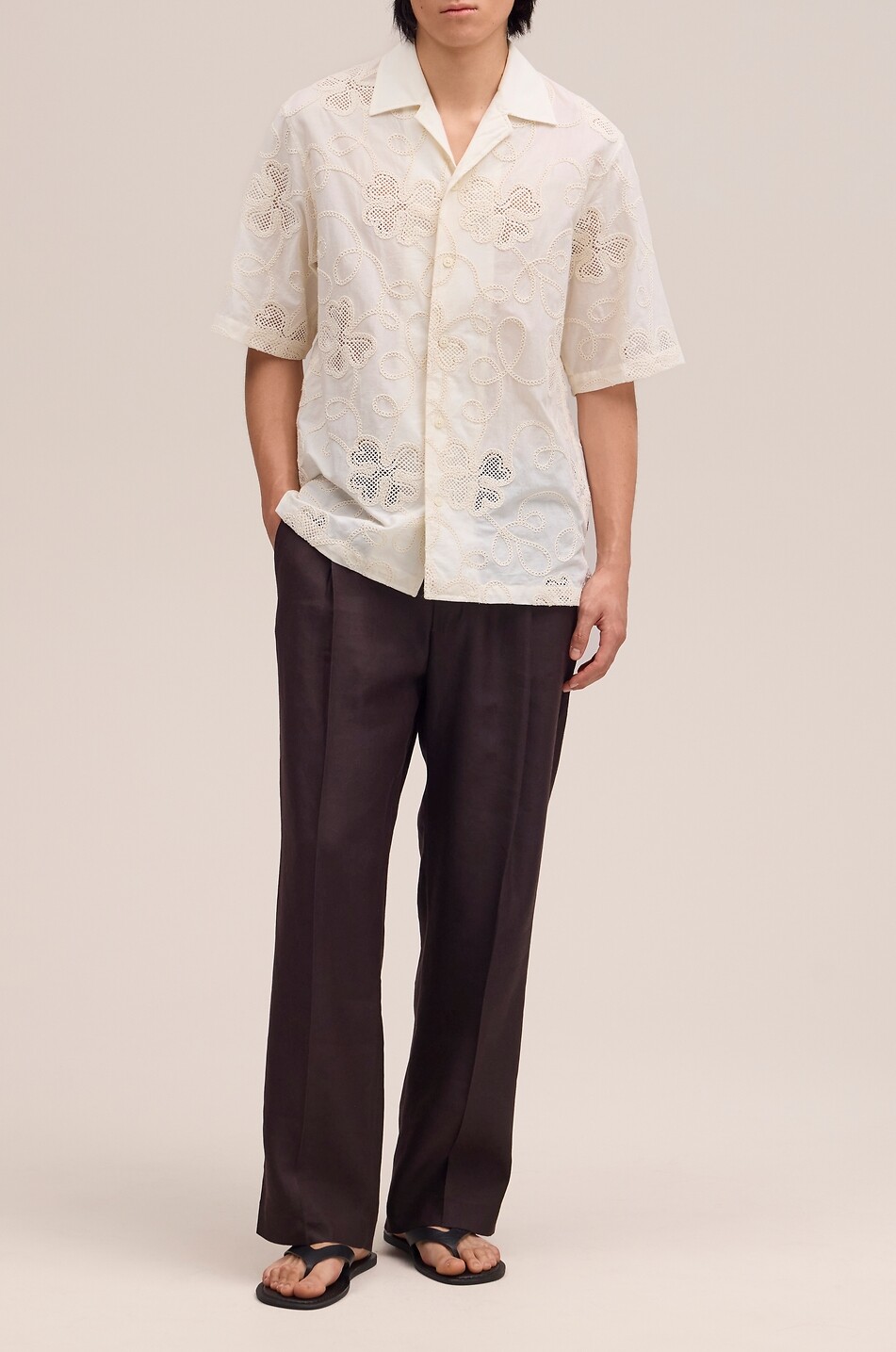 Ami de Coeur cotton long-sleeved shirt - AMI - WHITE - Bongénie