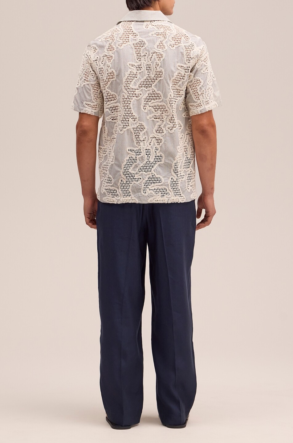 NN07 Julio embroidered cotton Cuban collar shirt Men GREY 3