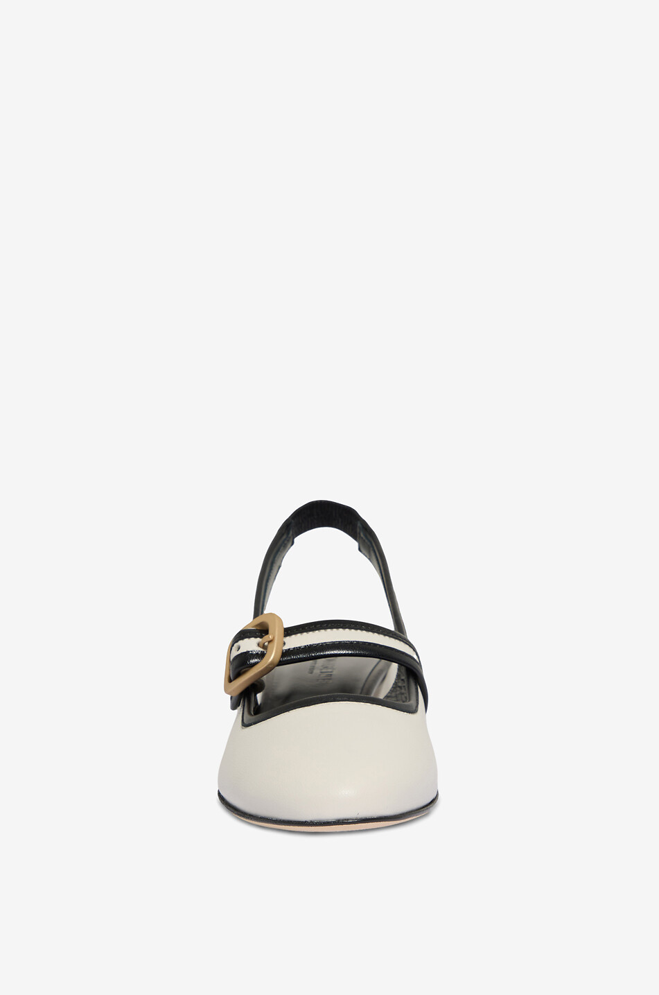 BONGENIE Amalfi leather square-heel slingback shoes Women EGGSHELL 2