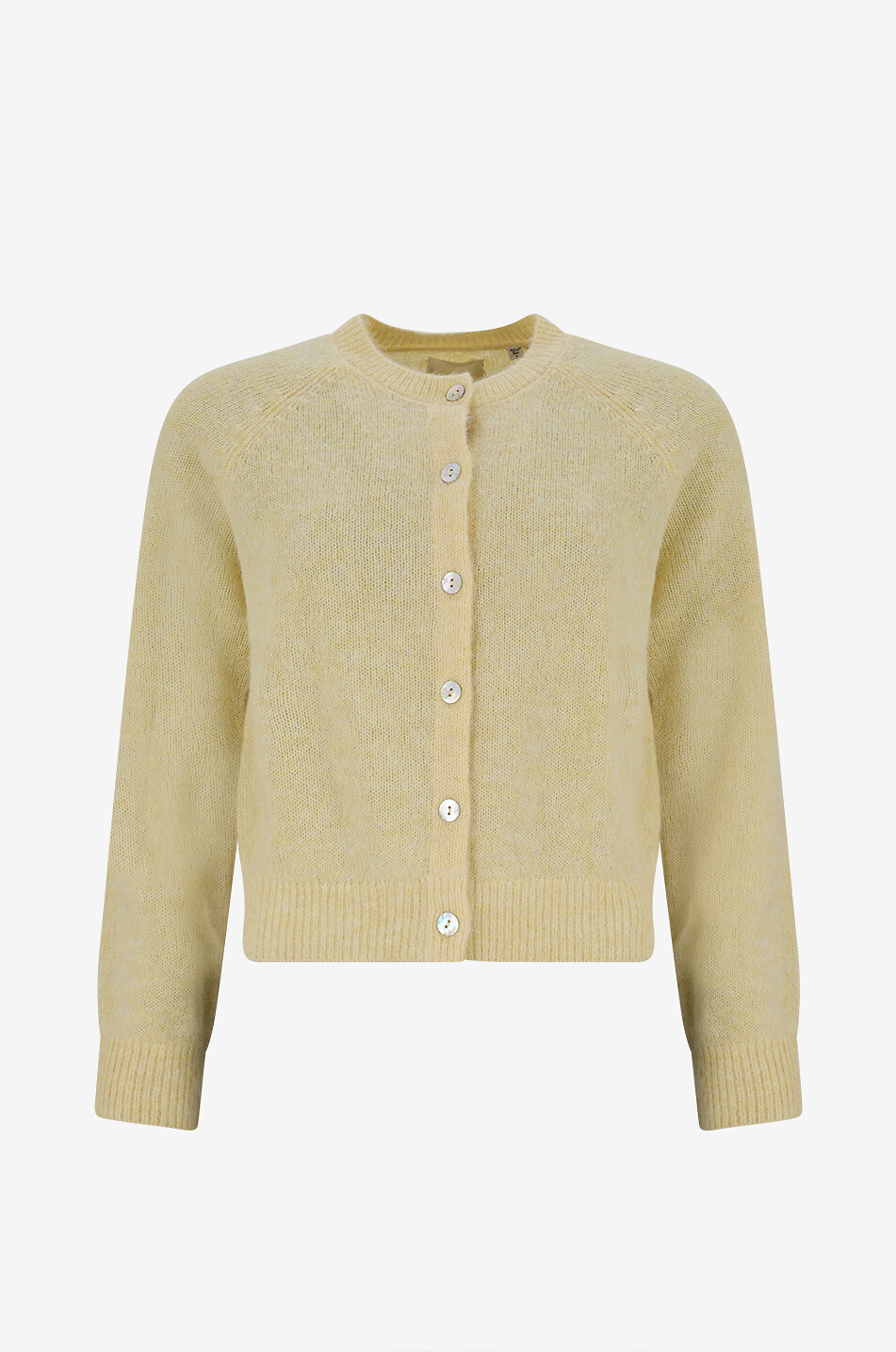 Cardigan mit Rundhalsausschnitt aus Alpaka und Wolle Petra