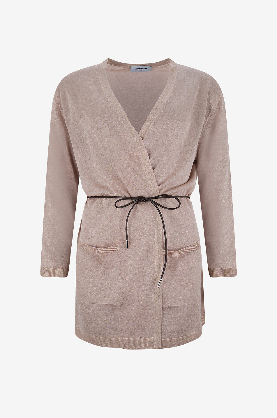 Oversized cardigan in sequinned viscose jersey