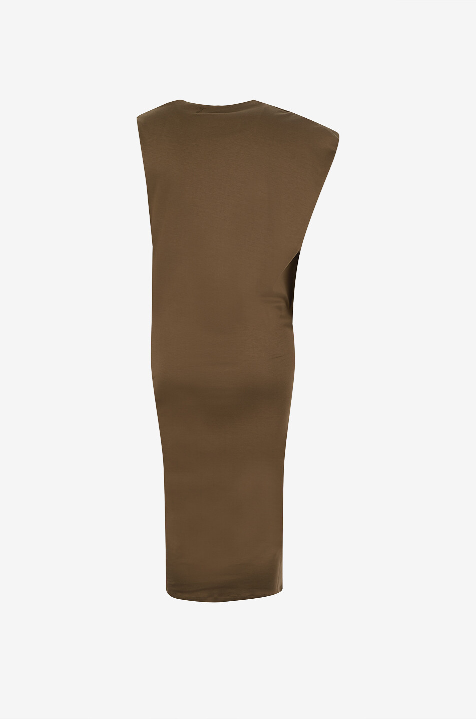 JACQUEMUS Robe midi cintrée en coton et soie La Robe Drap Femme KAKI 2