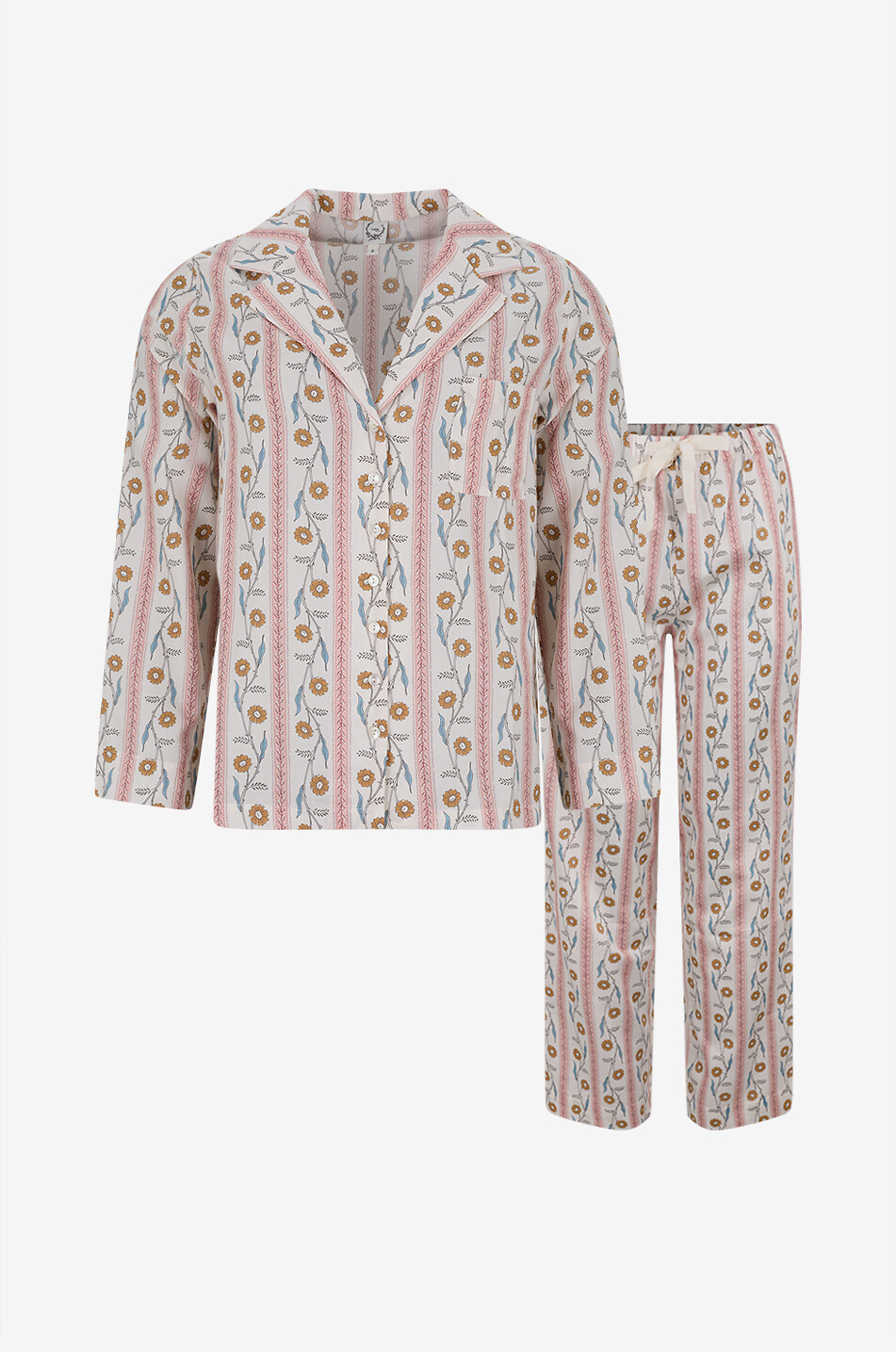 Pyjama imprimé en coton satiné Nanette