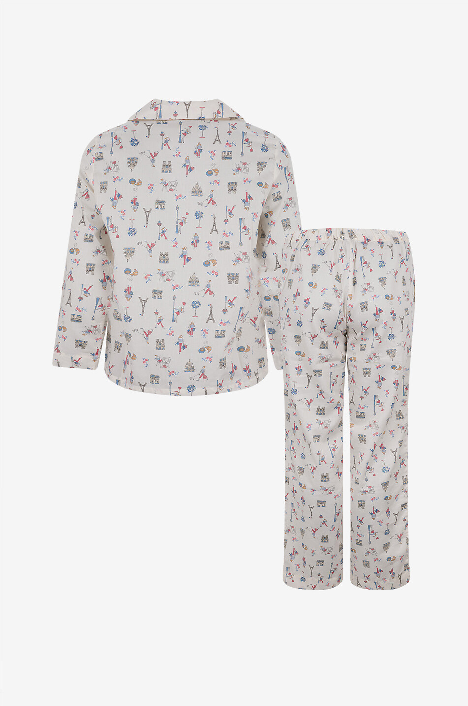 LALIDE A PARIS Nolven printed cotton satin pyjamas Women MULTI COLOURED 9