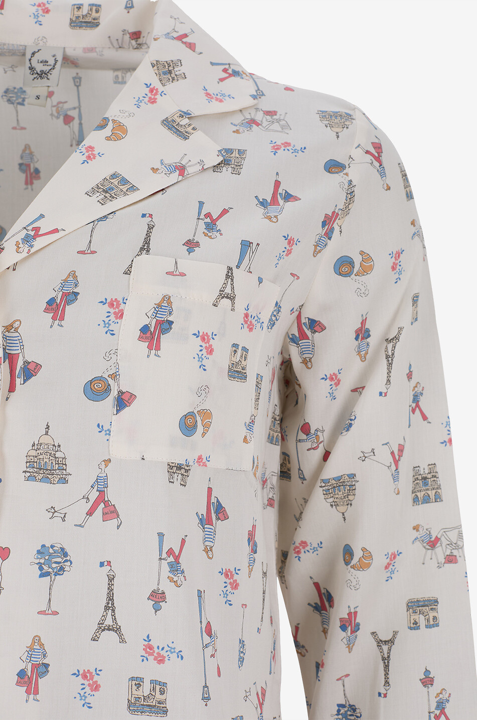 LALIDE A PARIS Nolven printed cotton satin pyjamas Women MULTI COLOURED 11