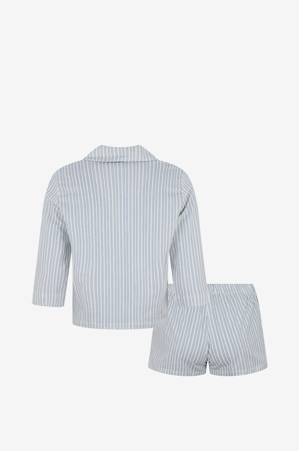 LALIDE A PARIS Pyjama short et chemise rayé en coton Brune Femme MULTICOLORE 8