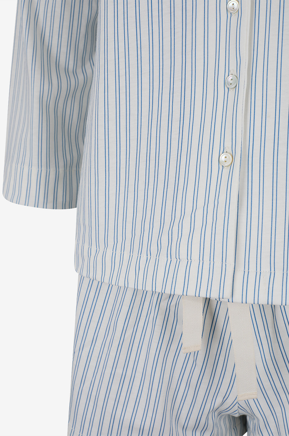 LALIDE A PARIS Pyjama short et chemise rayé en coton Brune Femme MULTICOLORE 10