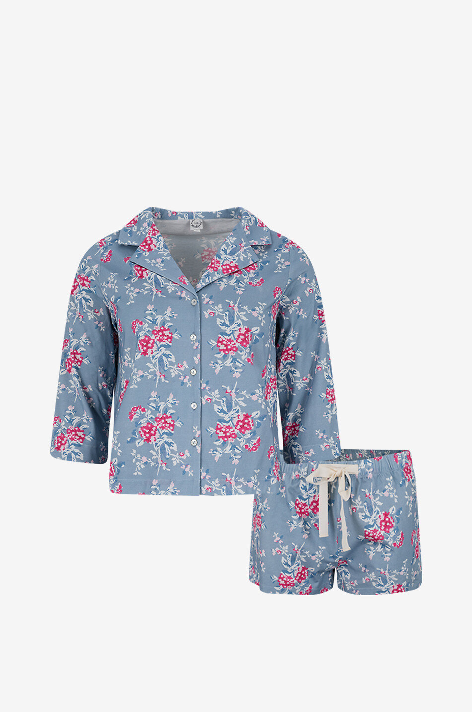 LALIDE A PARIS Pyjama chemise et short floral en coton Blandine Femme MULTICOLORE 1