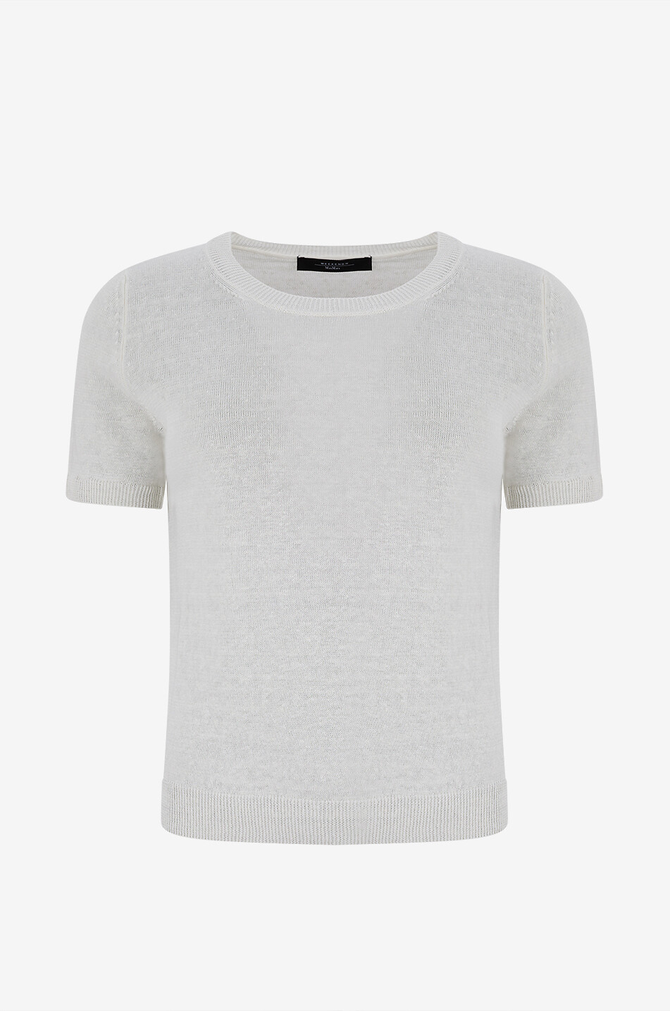T-Shirt mit Rundhalsausschnitt aus Leinen Panco