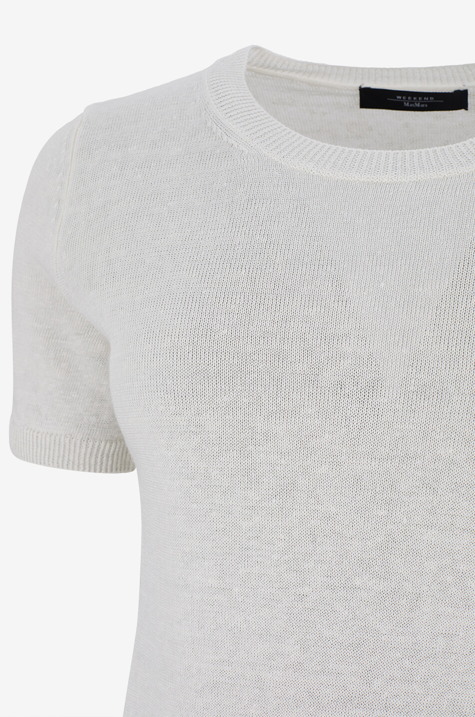 WEEKEND MAX MARA T-Shirt mit Rundhalsausschnitt aus Leinen Panco Damen Hellbeige 3