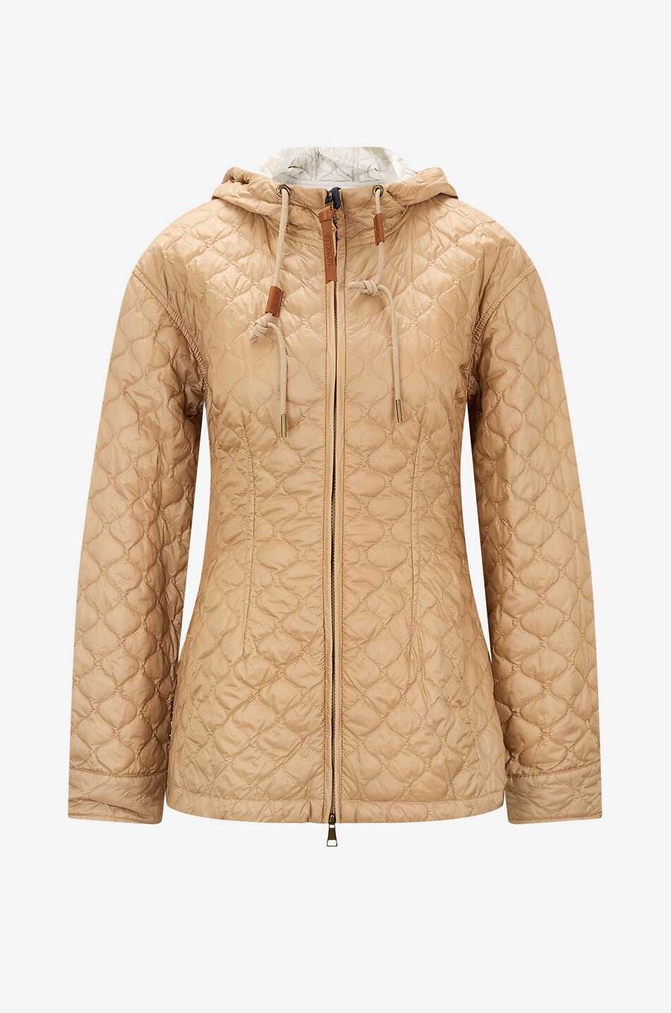 MONCLER Arum fitted quilted hooded lightweight jacket Women LIGHT BROWN 1