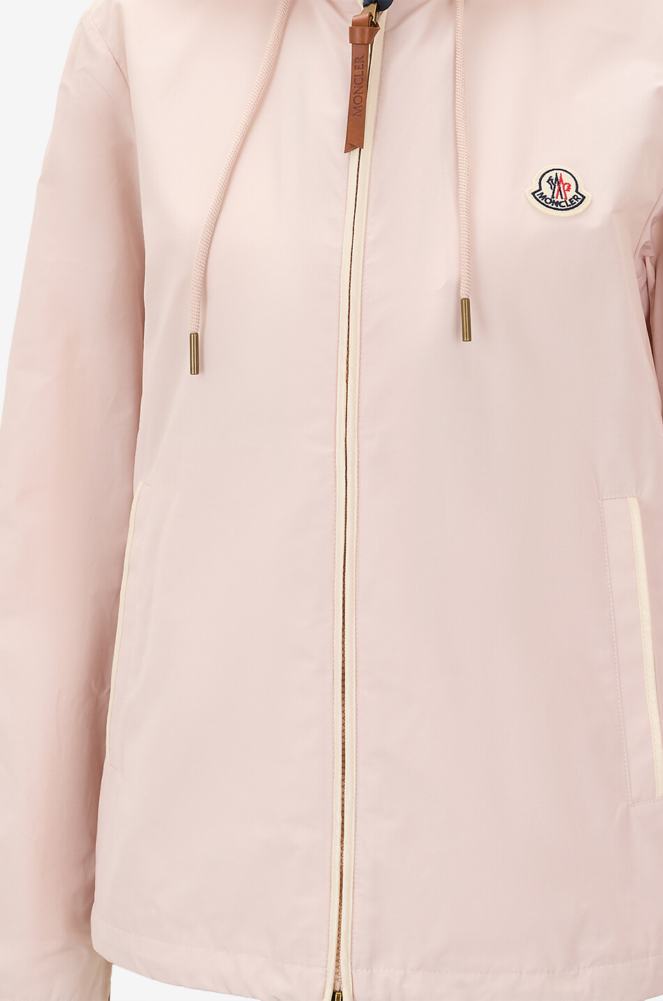 MONCLER Sarracenia lightweight hooded cotton blend jacket Women LIGHT PINK 3
