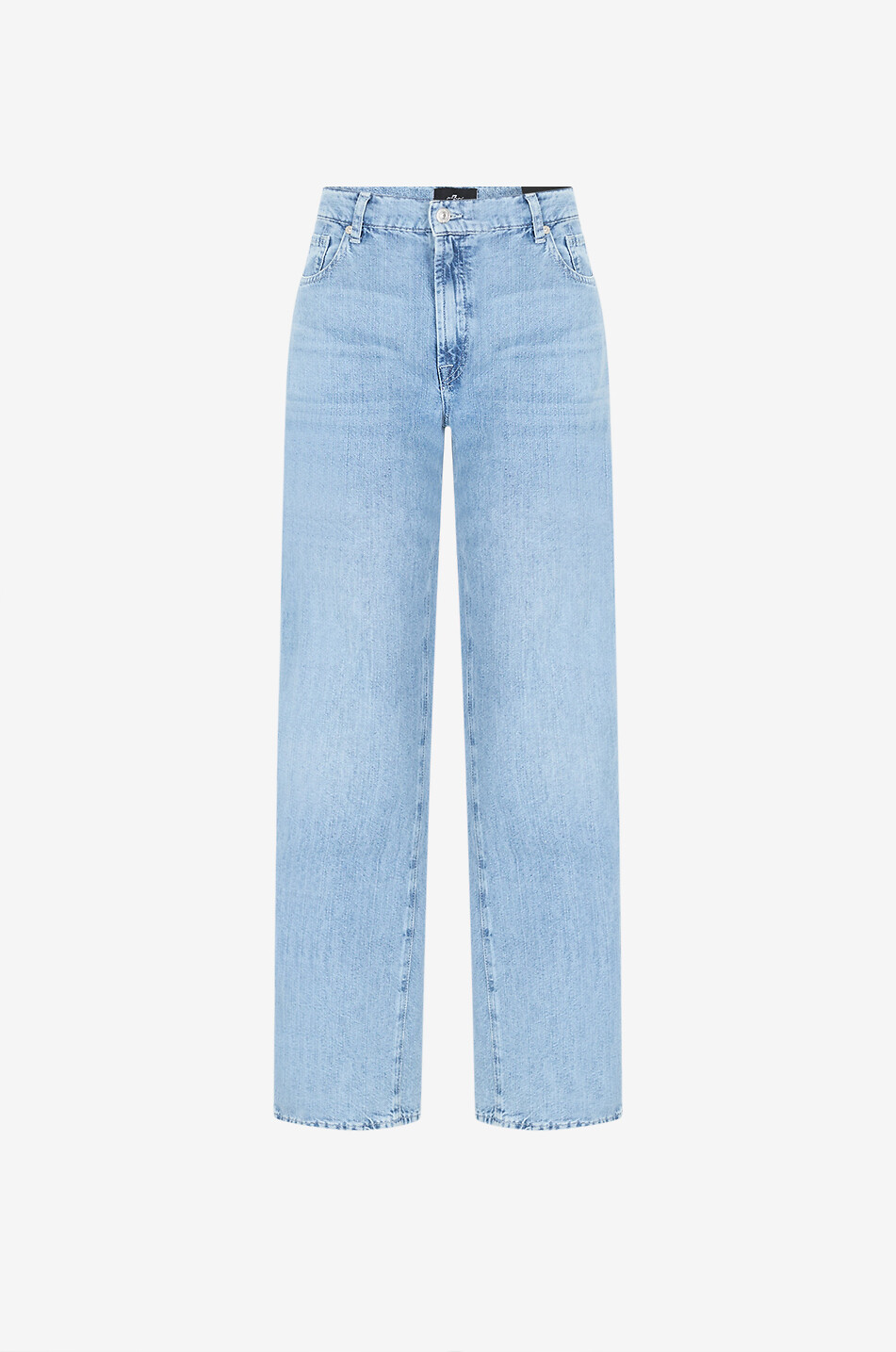 Jean droit en coton et lin Stovepipe Iris