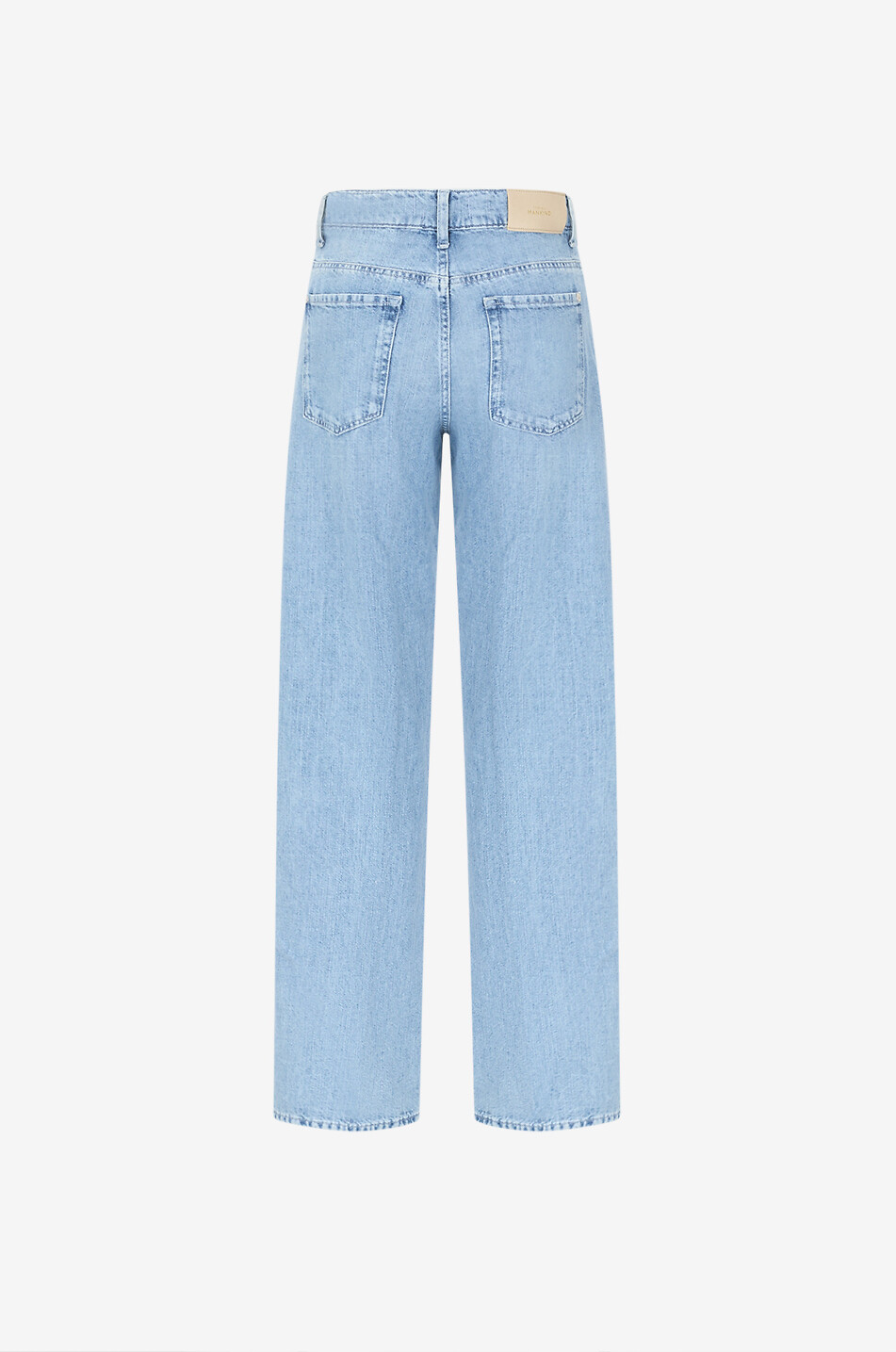 7 FOR ALL MANKIND Jean droit en coton et lin Stovepipe Iris Femme BLEU 2